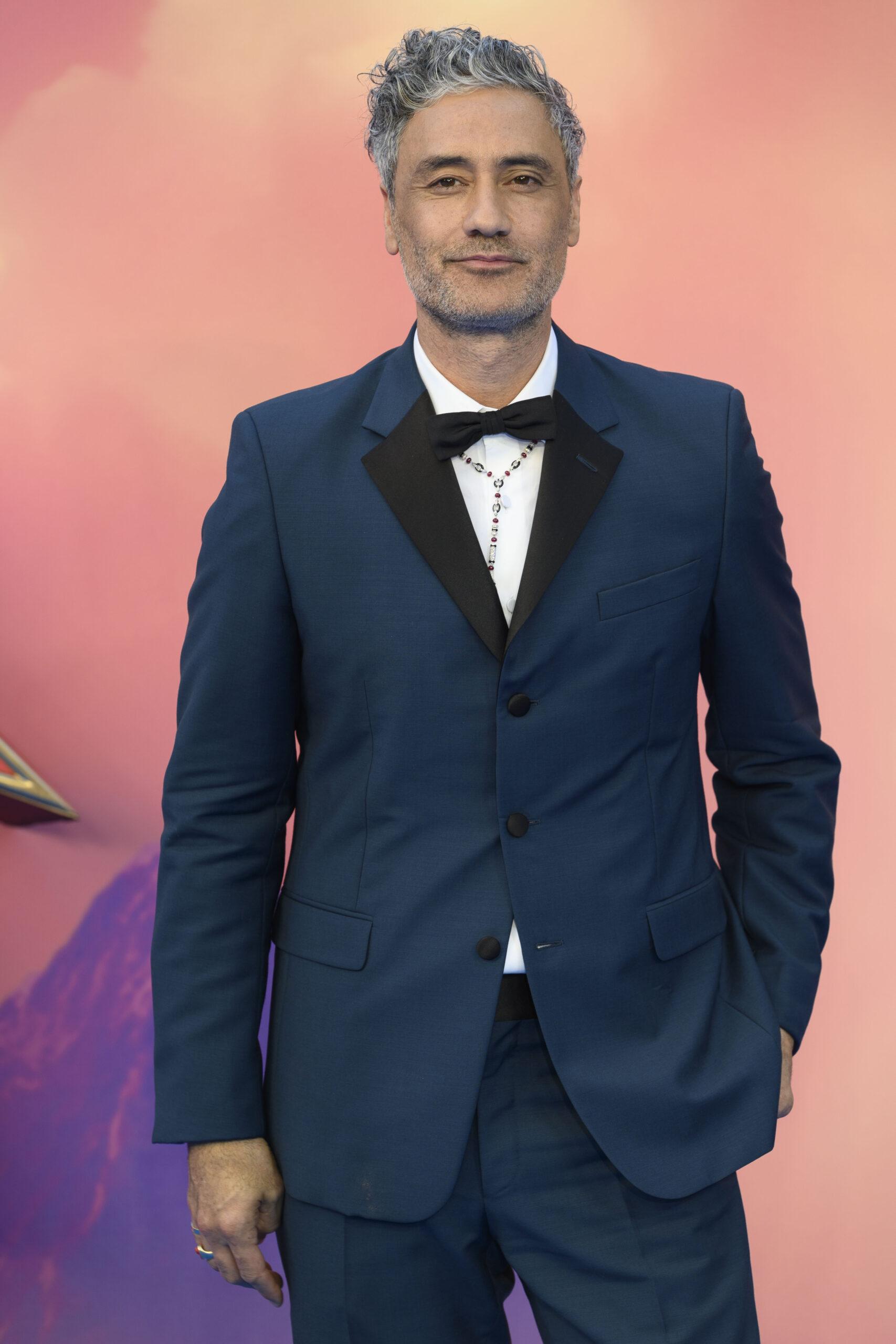 Taika Waititi attends the Marvel Studios Thor Love and Thunder UK Gala Screening at the Odeon cinema Leicester Square London 5th July 2022