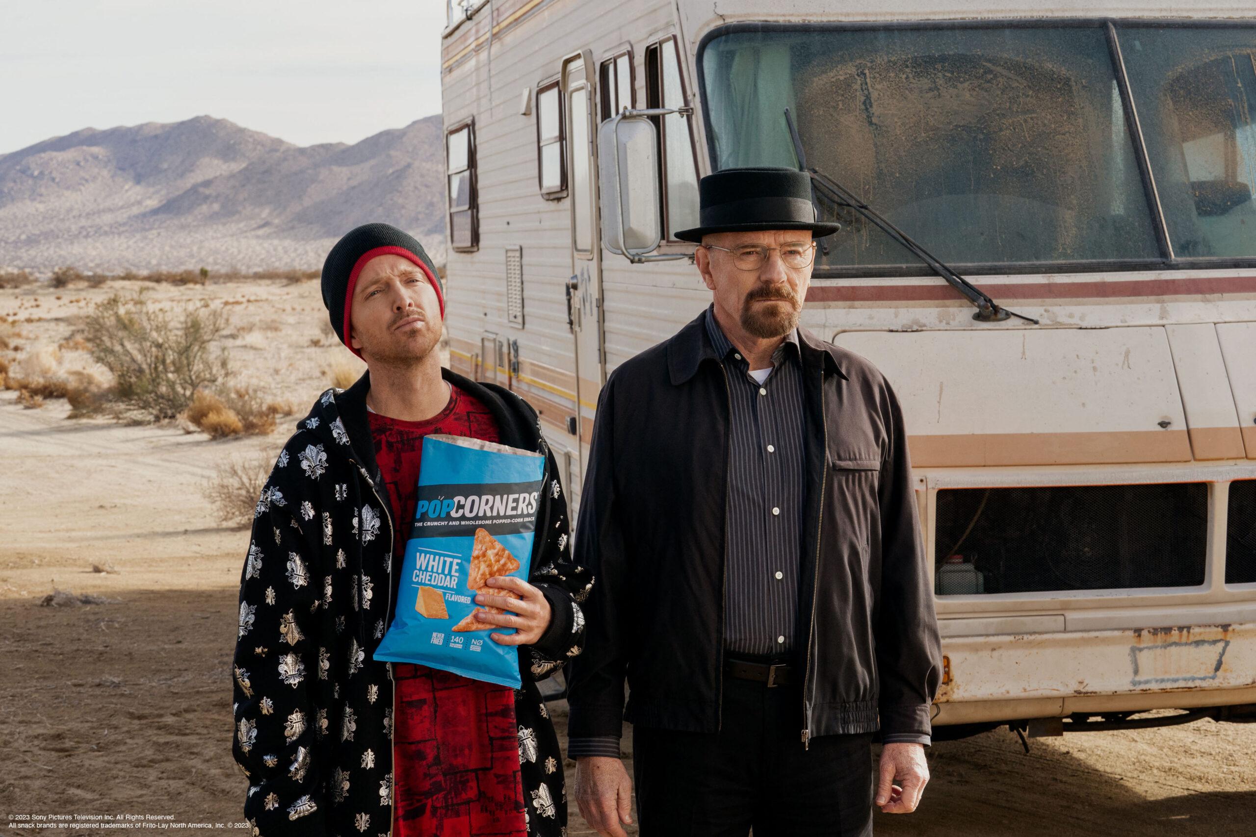 Breaking Bad s Walter White and Jesse Pinkman are back as Bryan Cranston and Aaron Paul star in PopCorners Super Bowl commercial
