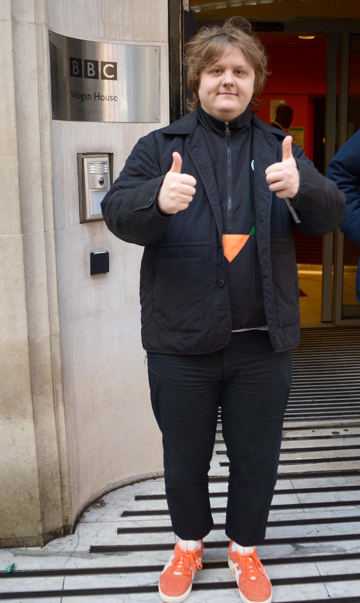 Singer Lewis Capaldi pictured at BBC Radio 2 Studios in London on 24 March 2023