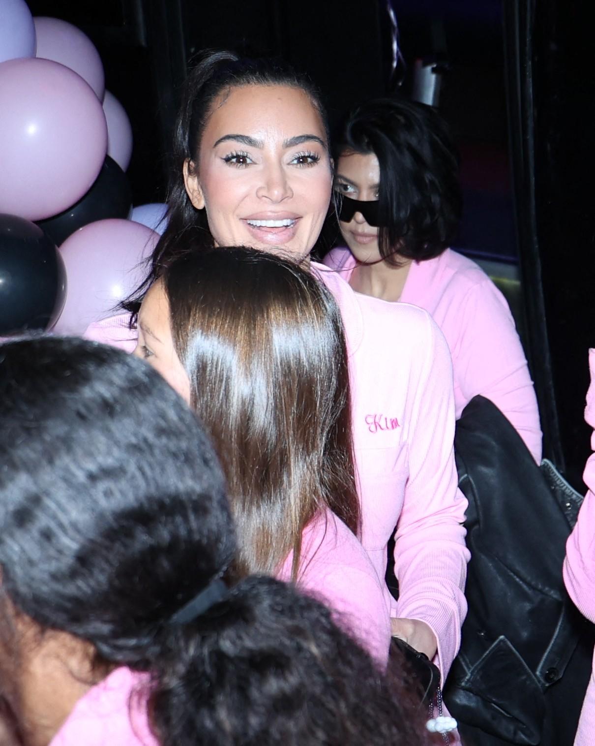 Kim Kardashian celebrates daughter North apos s 10th birthday in slippers and onsie apos s with Kourtney and others