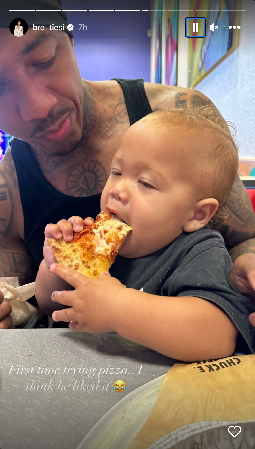 Nick Cannon and son bond at Chuck E. Cheese