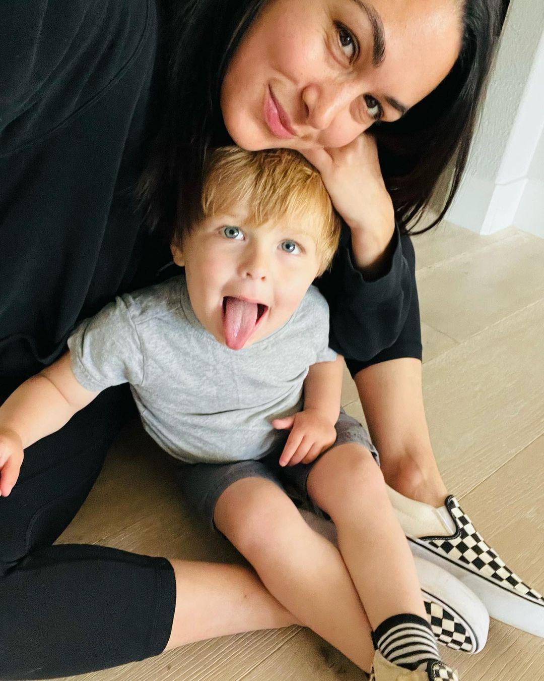 Brie Bella and son Buddy