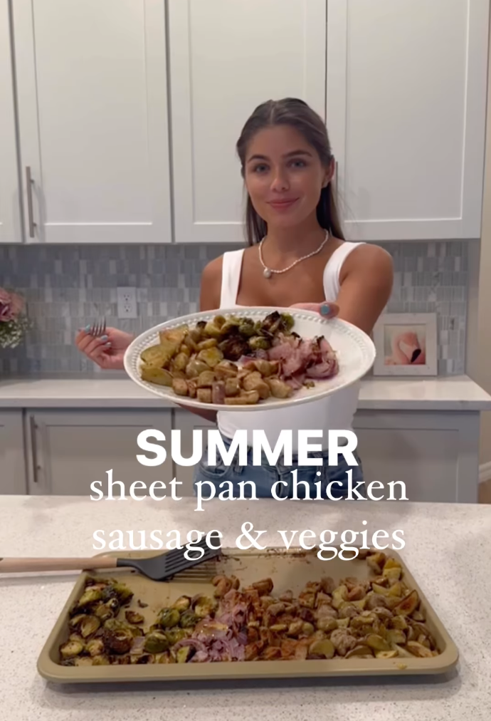 Hannah Ann Sluss Shares Easy Sheet Pan Dinner Recipe