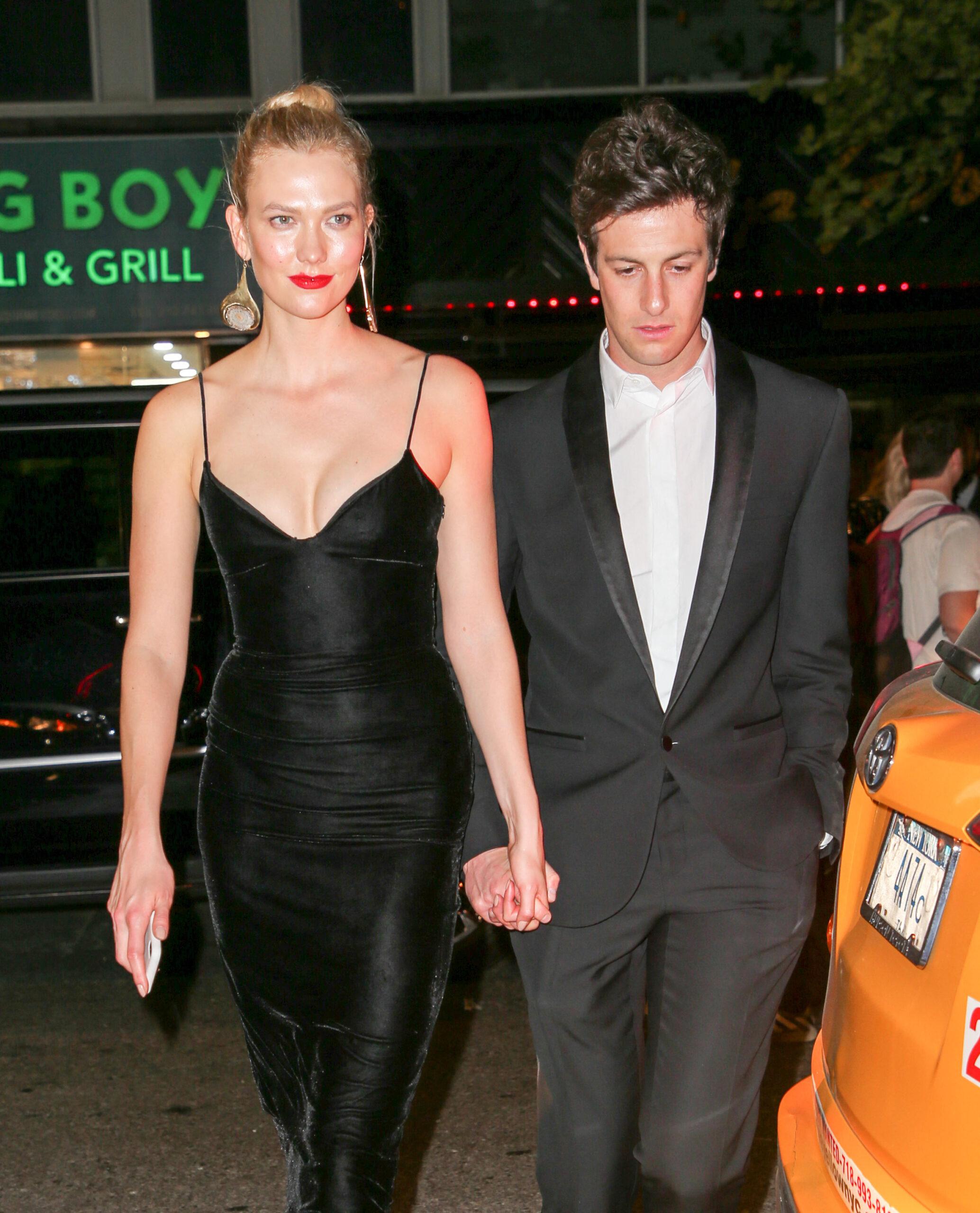 Karlie Kloss and husband Joshua Kushner seen hand-in-hand while arriving at the Met Gala 2018 after party in NYC