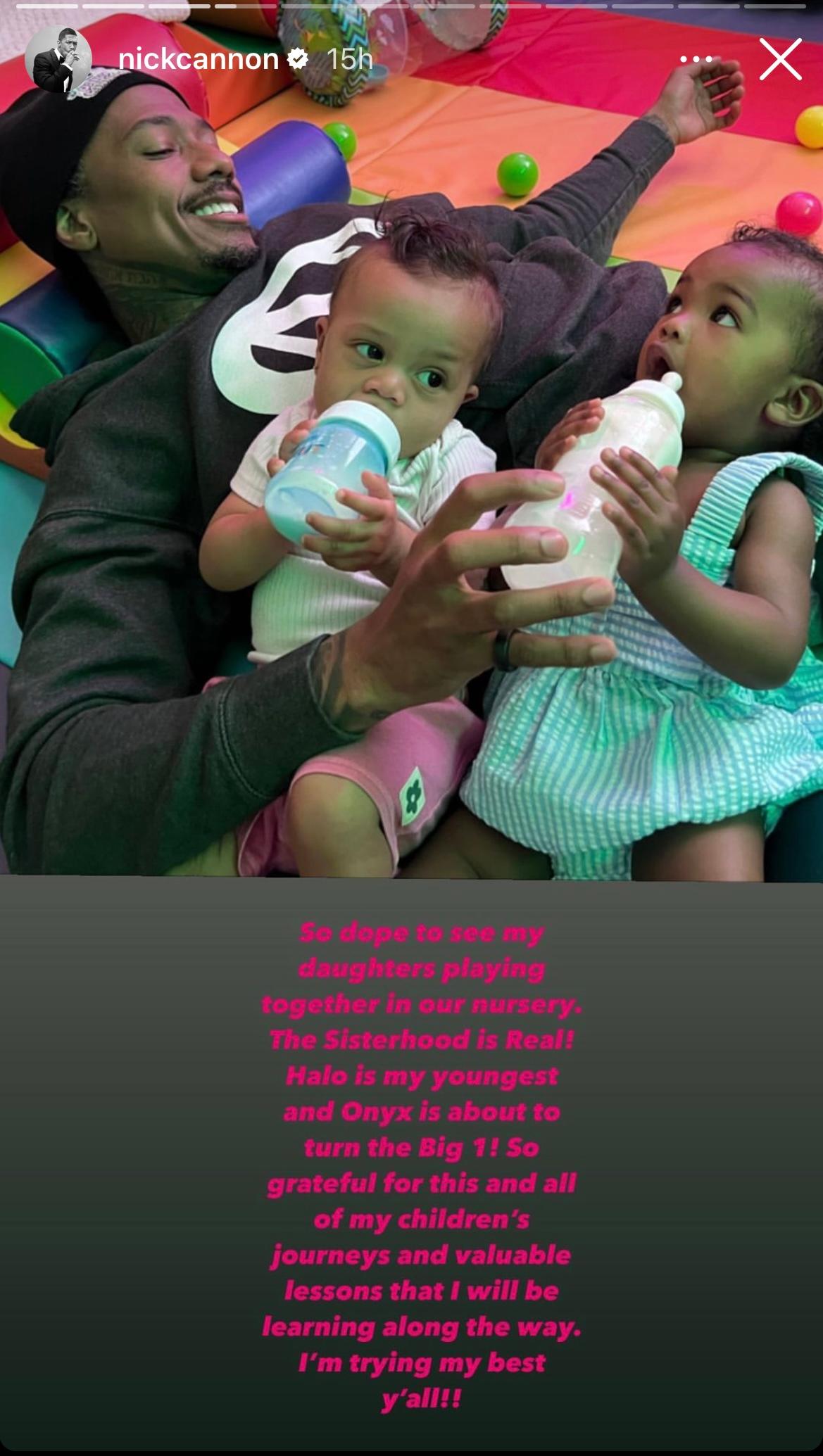 Nick Cannon gushes about his daughters bonding