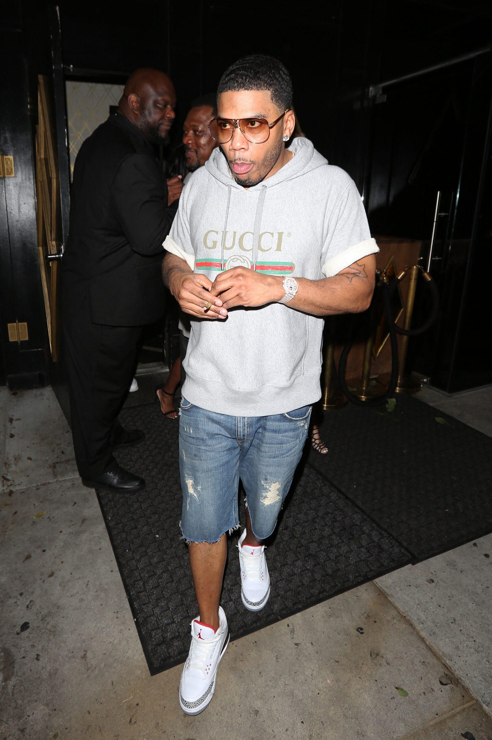 Rapper Nelly parties at Booty Bellows night club