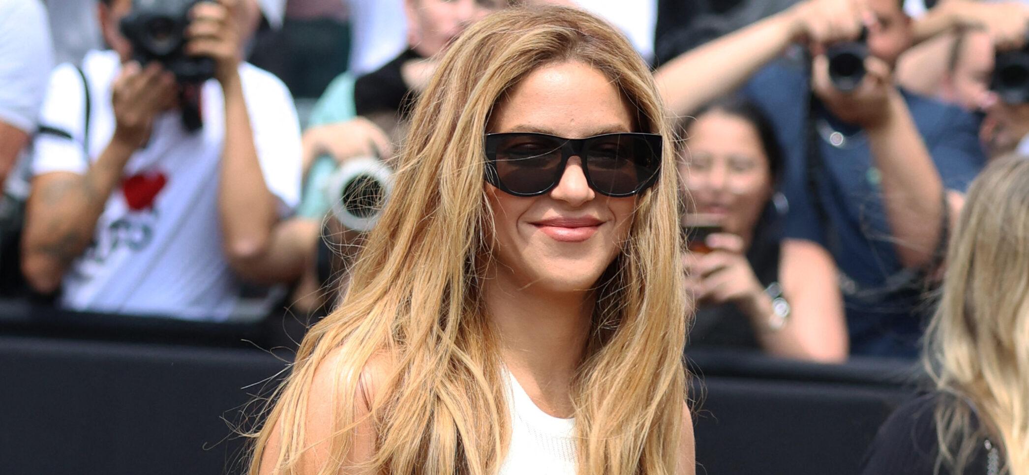 Shakira seen at the Fendi show in Paris