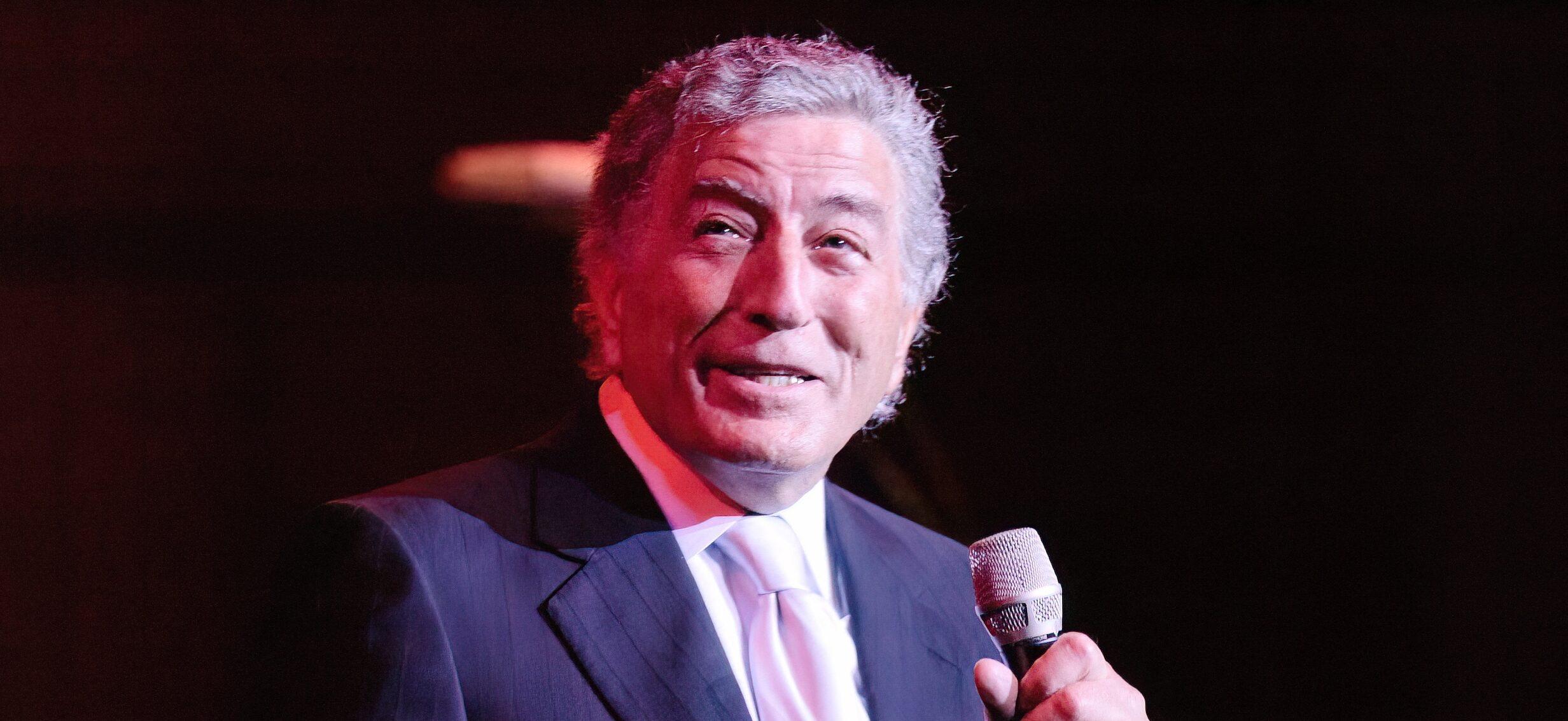 Legendary jazz singer Tony Bennett who died today Friday pictured singing live at the Royal Concert Hall in Glasgow in 2005