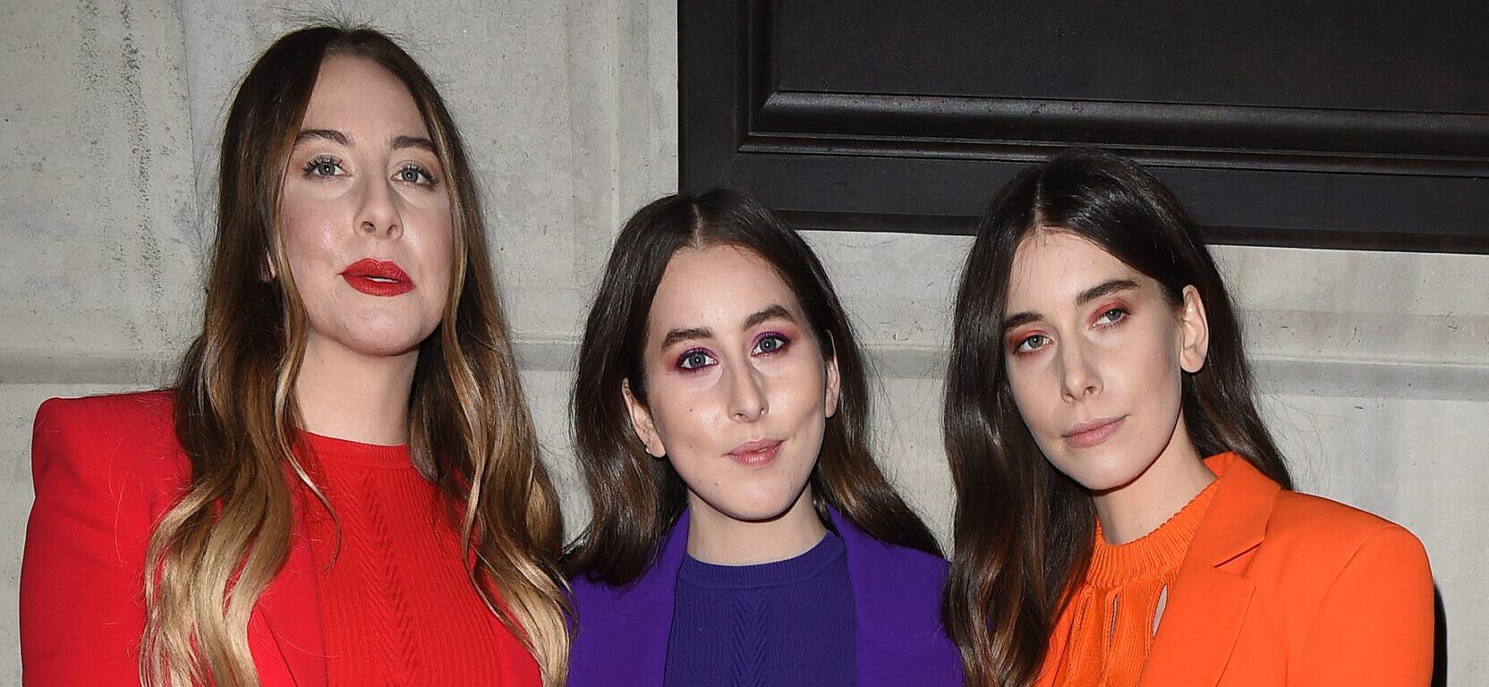 Girl group Haim arrive at the Brit Awards Universal Music Afterparty held at The Ned hotel