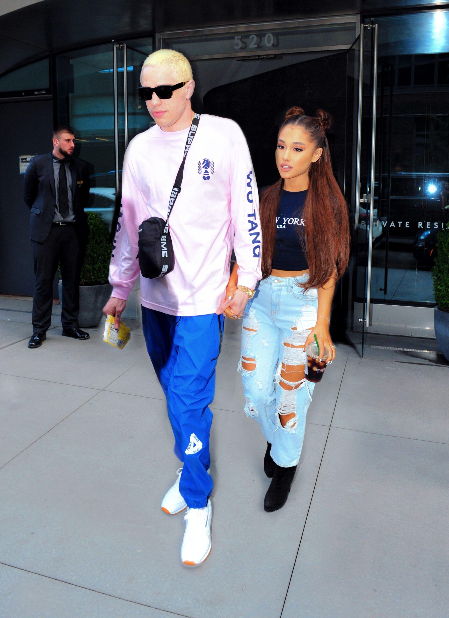 Ariana Grande and Pete Davidson look striking as they step out for concert in Brooklyn