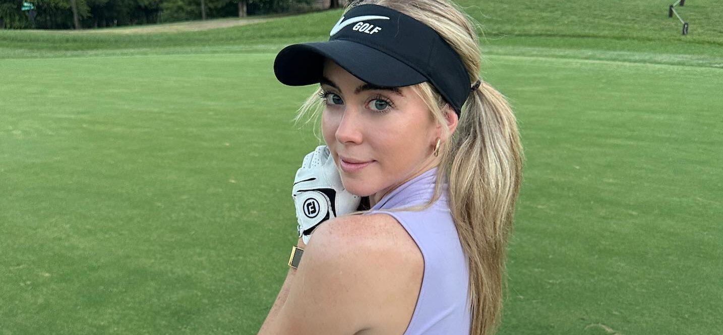 Golfer Grace Charis In Unzipped Tank Top Asks ‘Can I Borrow A Ball’