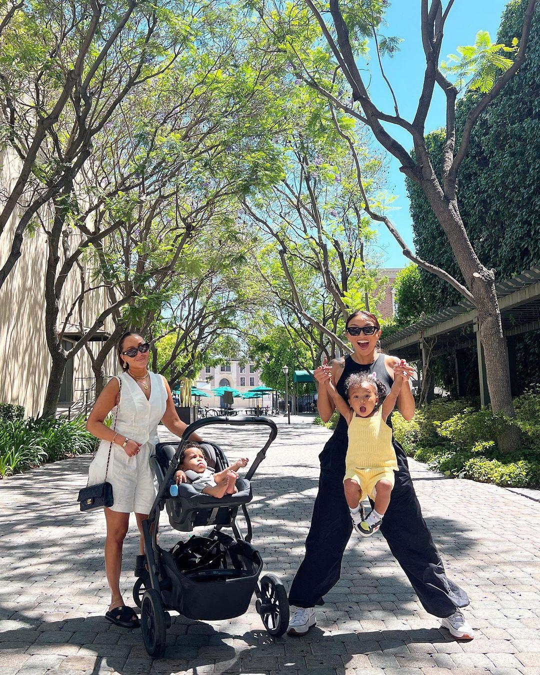 Adrienne Bailon and Jeannie Mai's kids meet for the first time