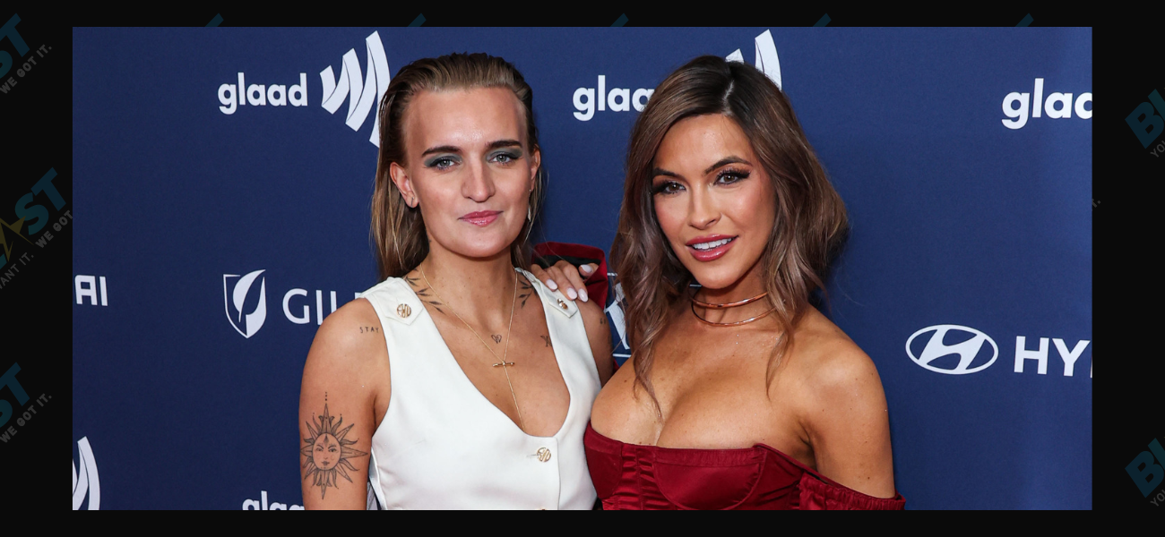 Chrishell Stause and G Flip at the GLAAD carpet