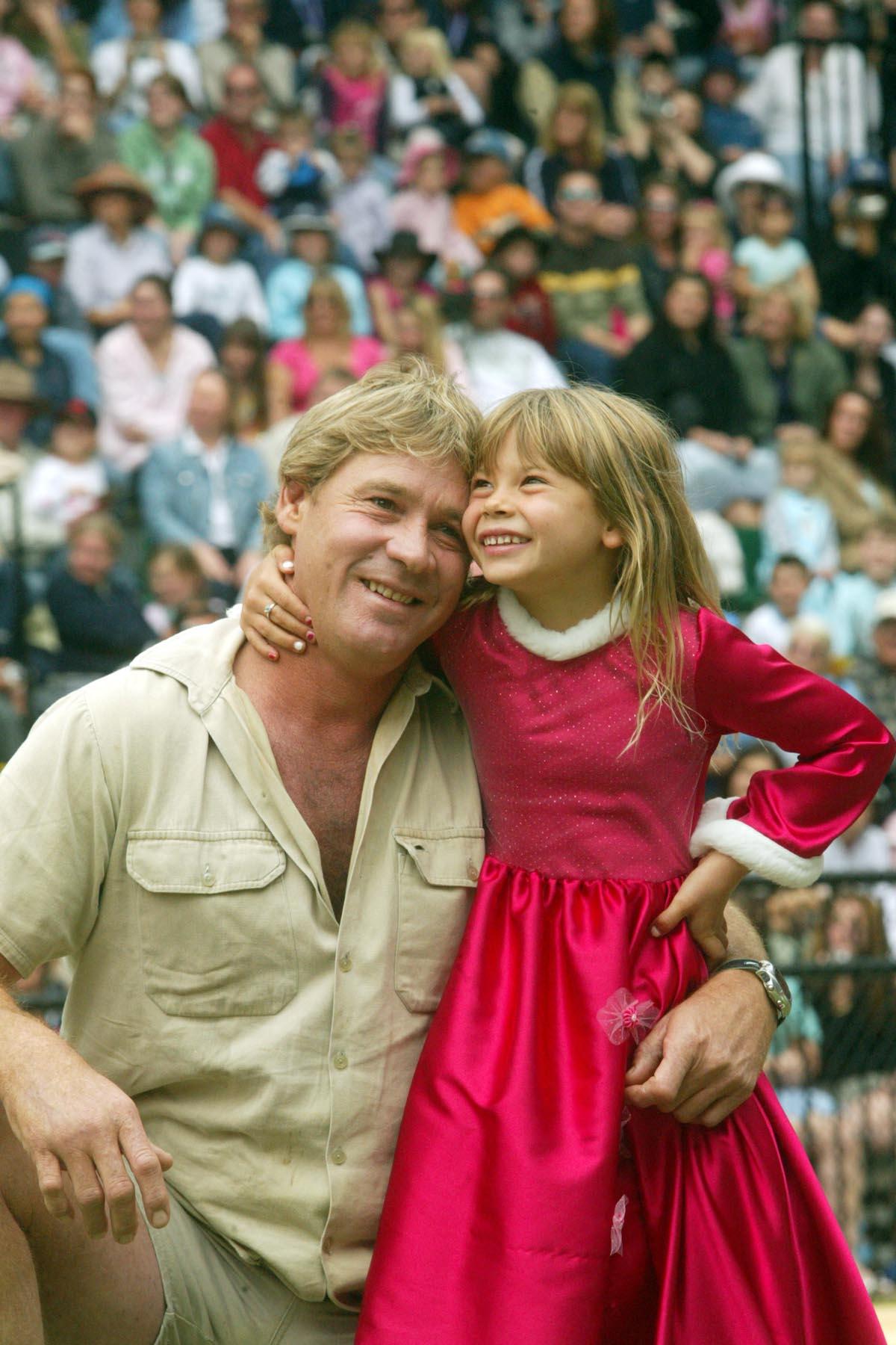 Steven Irwin retro shots with son Robert and daughter Bindi Irwin