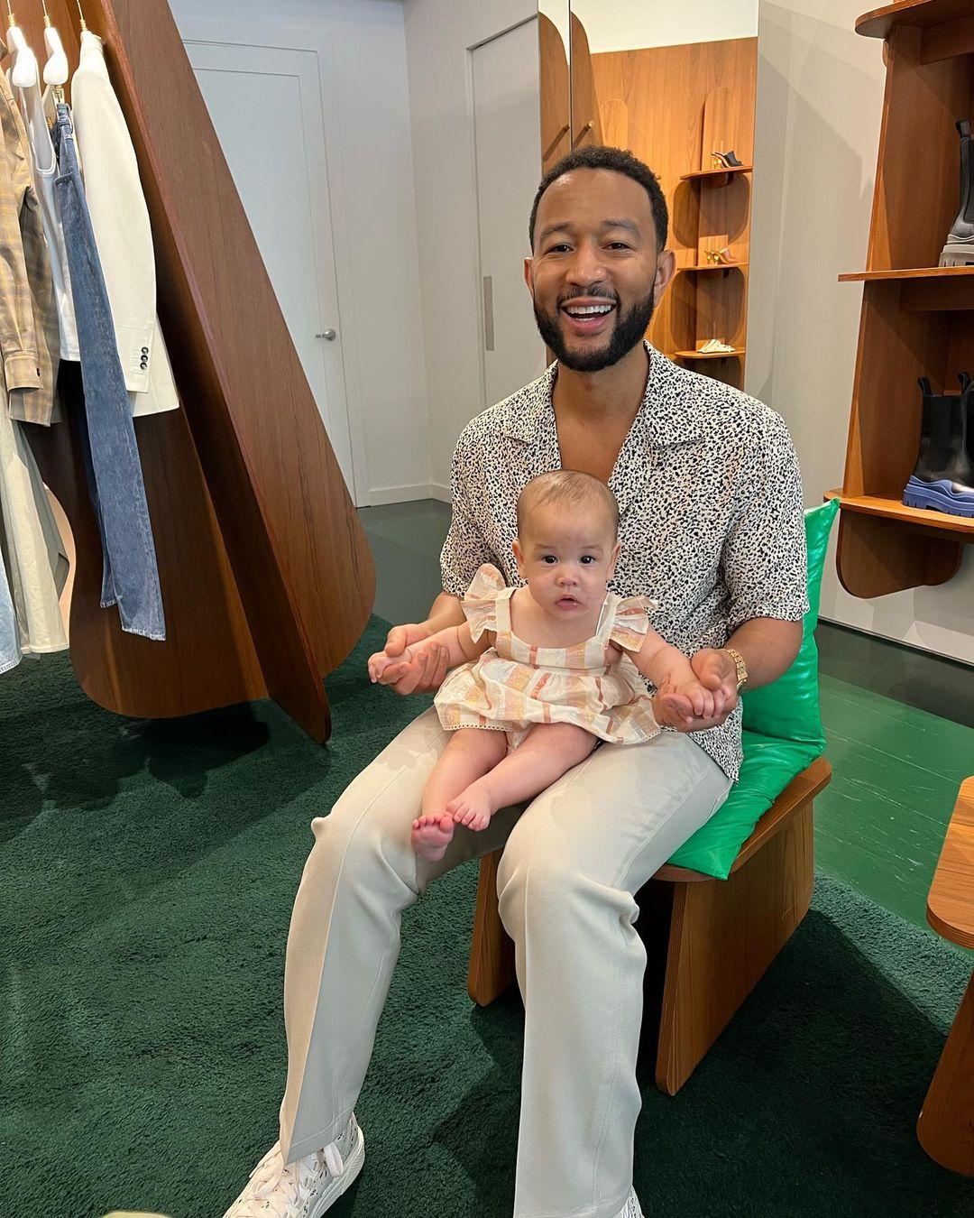 John Legend super excited about Esti's first words