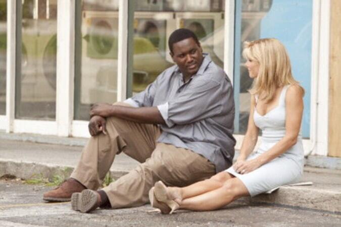 Sandra Bullock and Quinton Aaron in "The Blind Side"