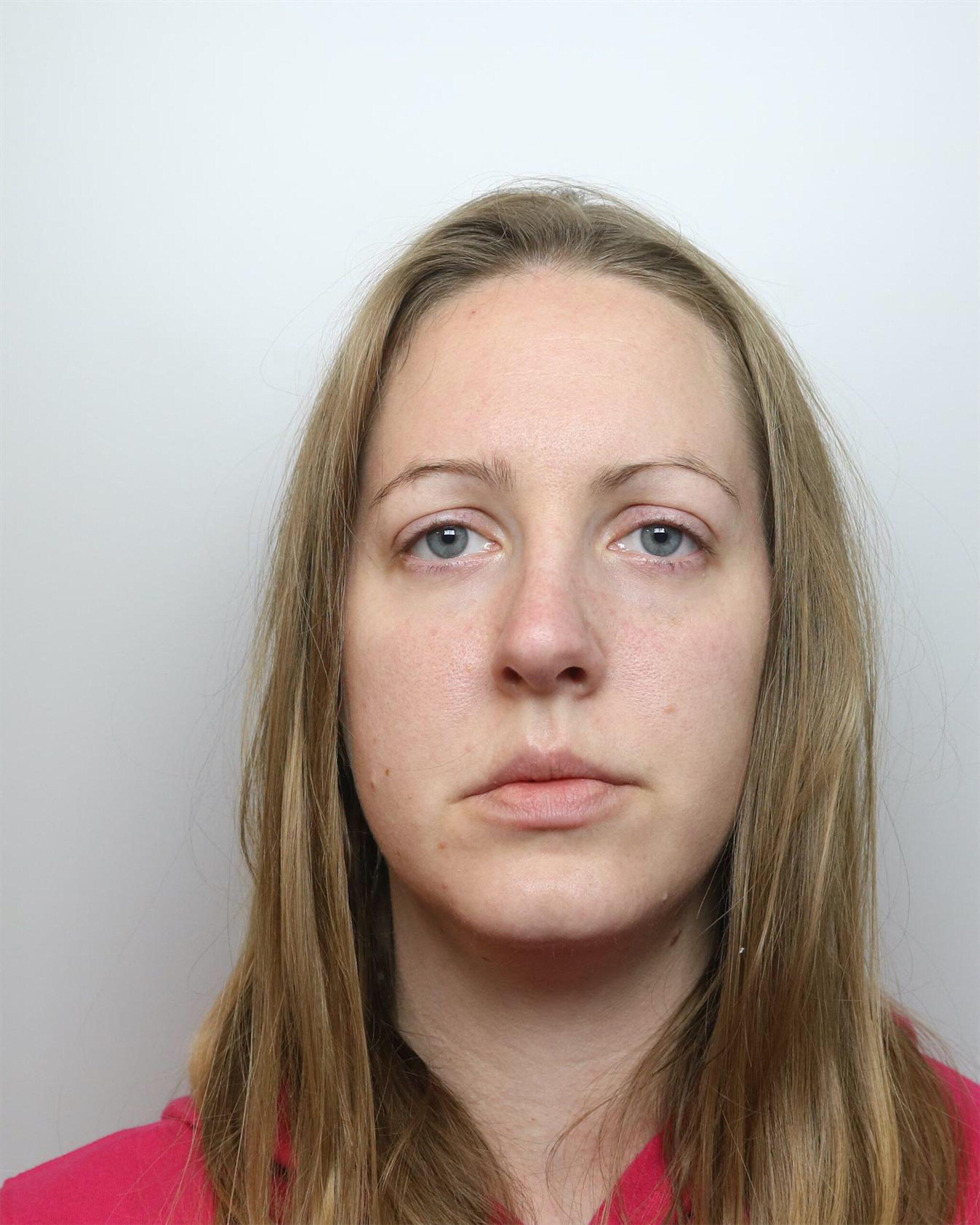 Nurse Lucy Letby has been found guilty of murdering seven babies on a neonatal unit, making her the UK's most prolific child serial killer in modern times., The 33-year-old has also been convicted of trying to kill six other infants at the Countess of Chester Hospital between June 2015 and June 2016., Letby deliberately injected babies with air, force fed others milk and poisoned two of the infants with insulin., She refused to appear in the dock for the latest verdicts. She is pictured here in a police booking / custody photo taken in November 2020 by Cheshire Police., Editorial usage. 18 Aug 2023 Pictured: Nurse Lucy Letby. Photo credit: Cheshire Police/MEGA 