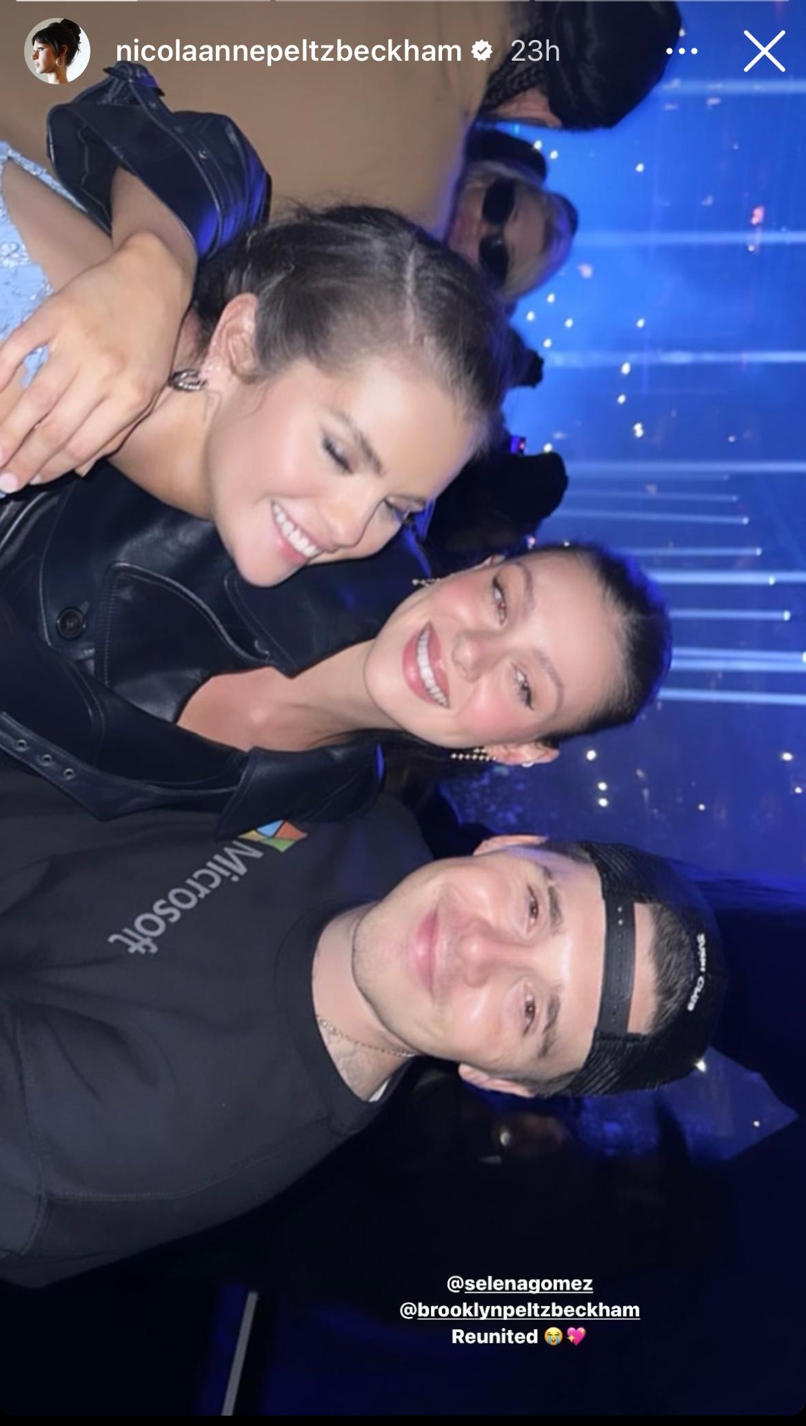 Nicola Peltz, Brooklyn Beckham and Selena Gomez reunite
