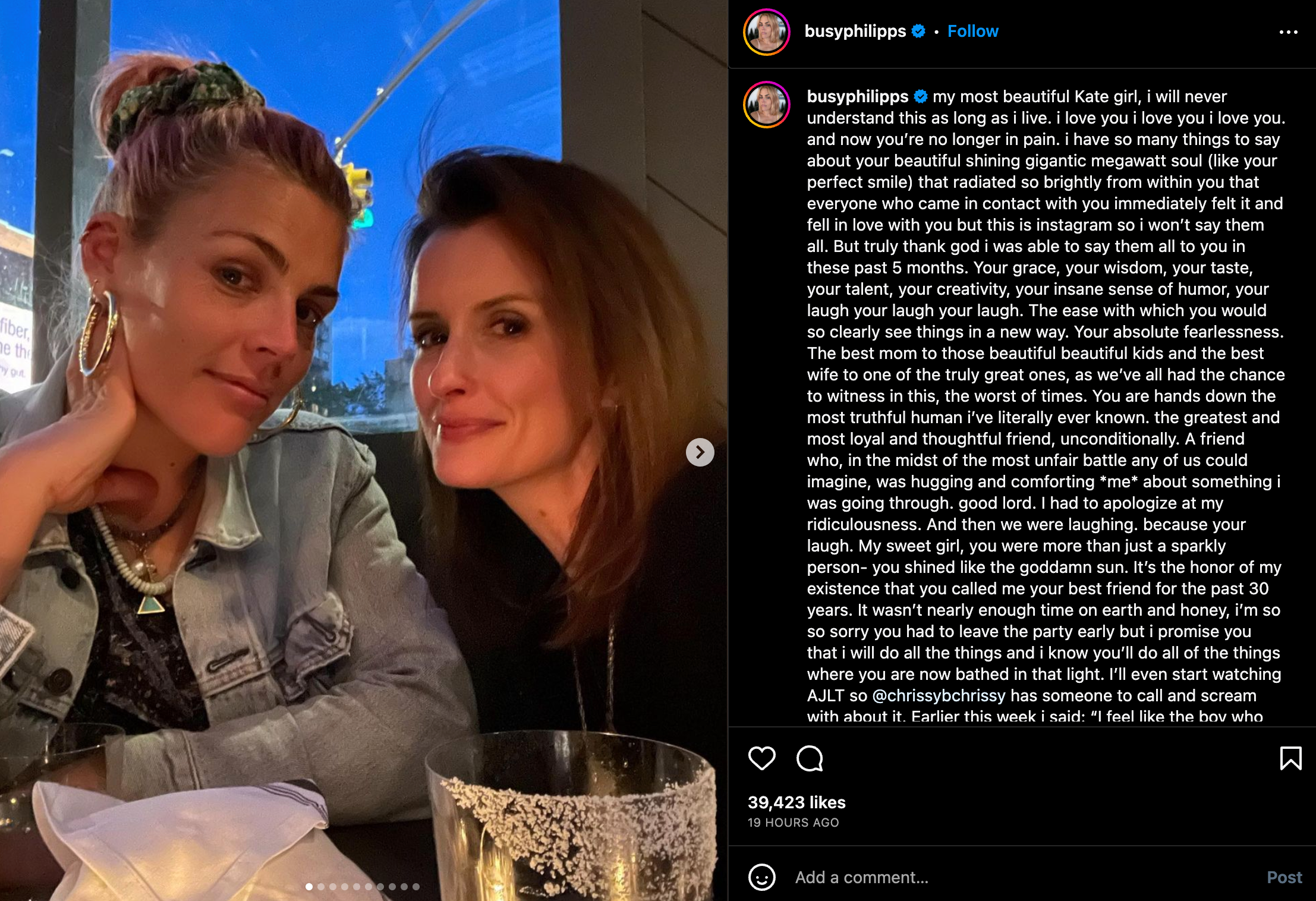 Busy Philipps mourns loss of best friend