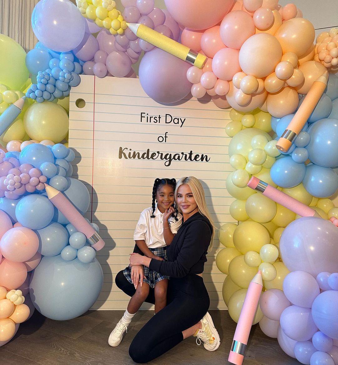 Khloe Kardashian celebrates daughter True Thompson's first day of Kindergarten