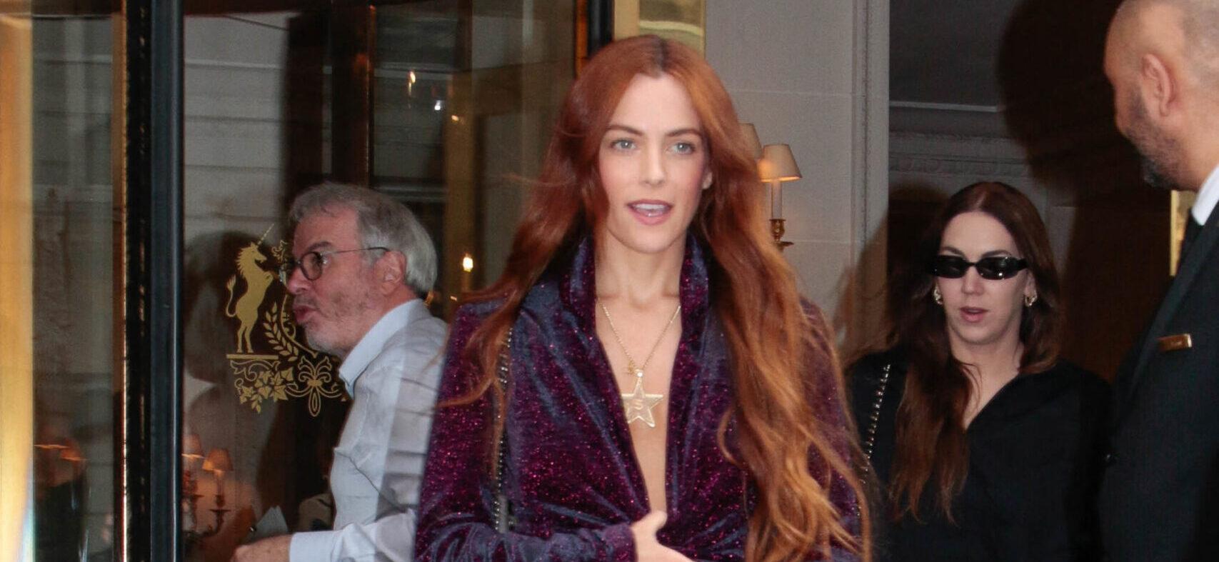 Riley Keough leaving her hotel during Paris Fashion Week