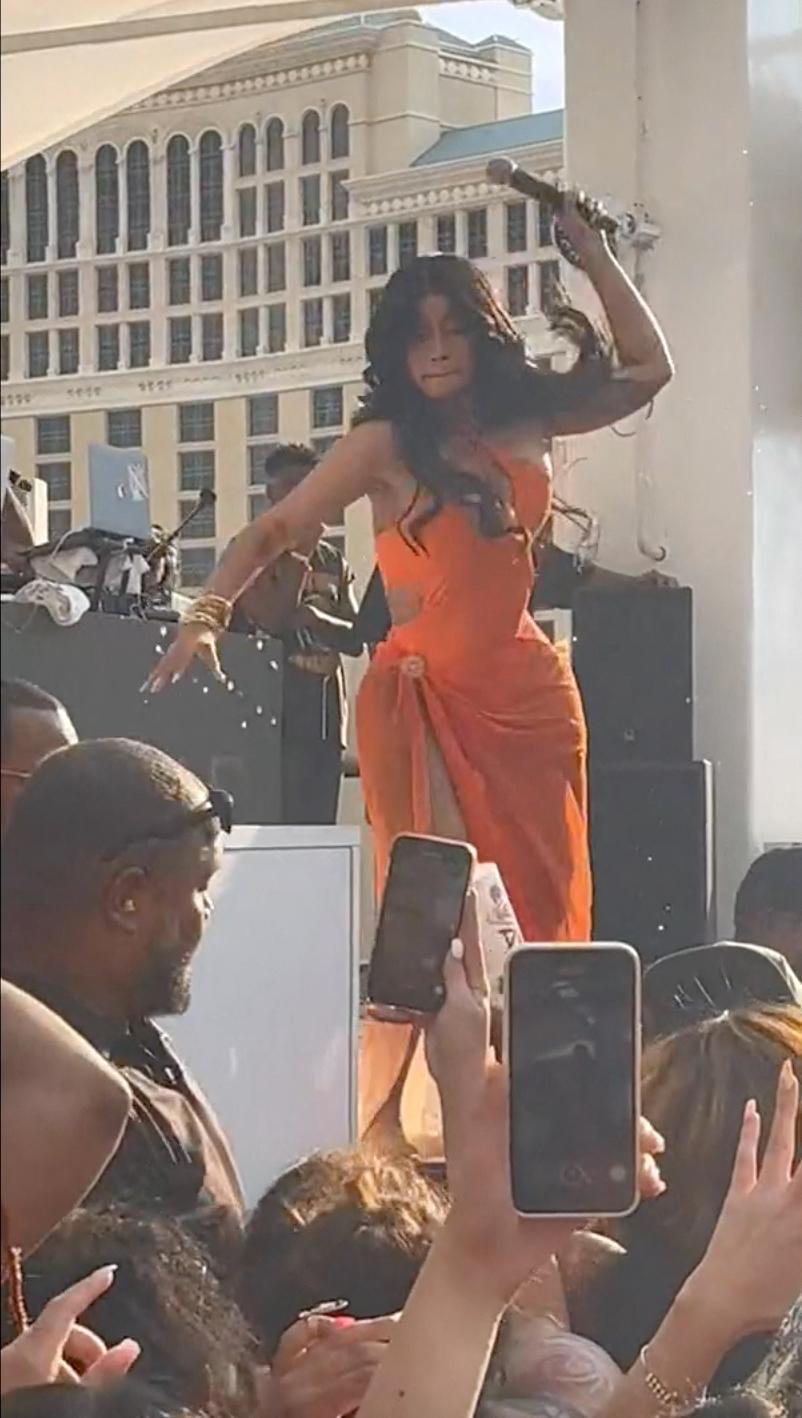 Cardi B hurled a mic at the audience