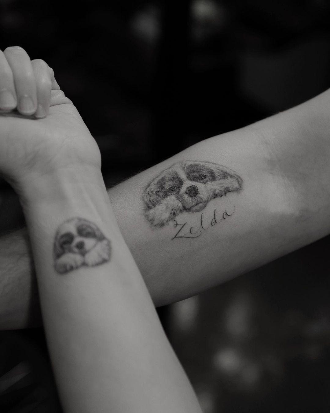 Seth Rogen and wife Lauren Miller dedicate new tattoo to late dog Zelda