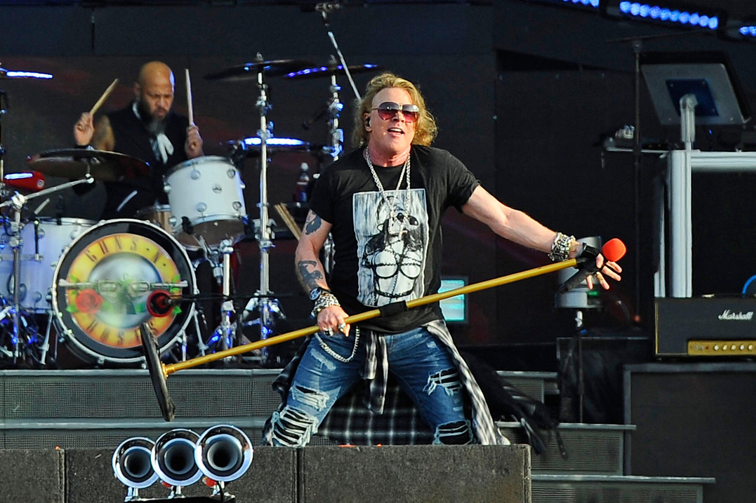 Guns N' Roses performing earlier this summer