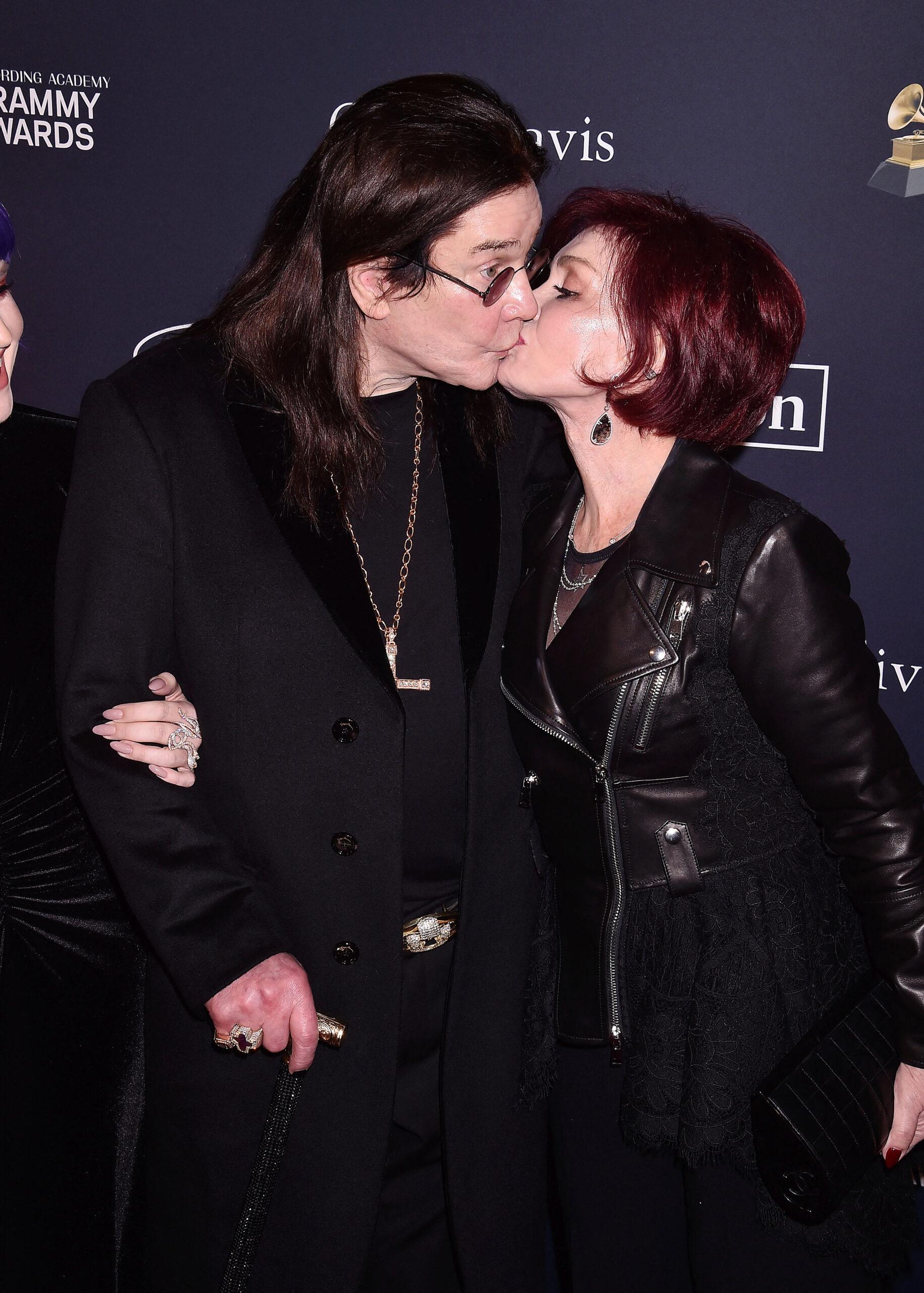 Ozzy Osbourne and Sharon Osbourne at The Pre-Grammy Gala and Grammy Salute to Industry Icons Honoring Sean "Diddy" Combs