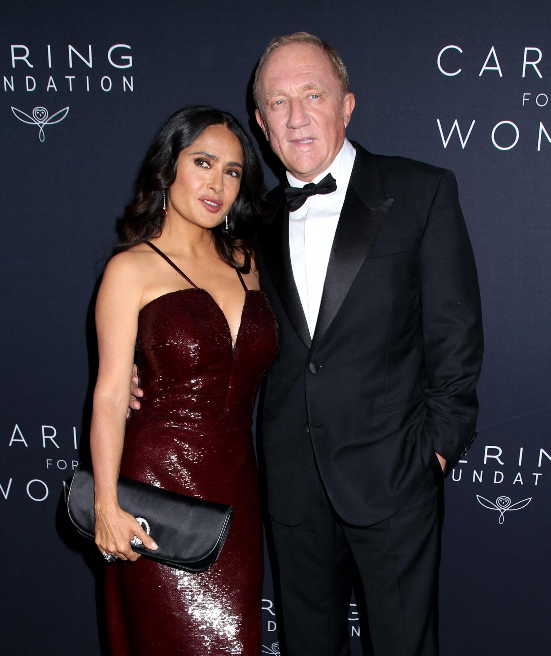 Salma Hayek and Francois-Henri Pinault at the Kering Foundation's 2nd Annual Caring for Women dinner