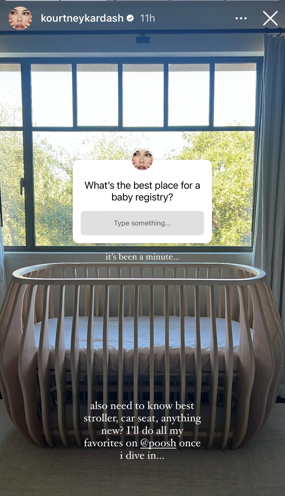 Kourtney Kardashian shows off nursery