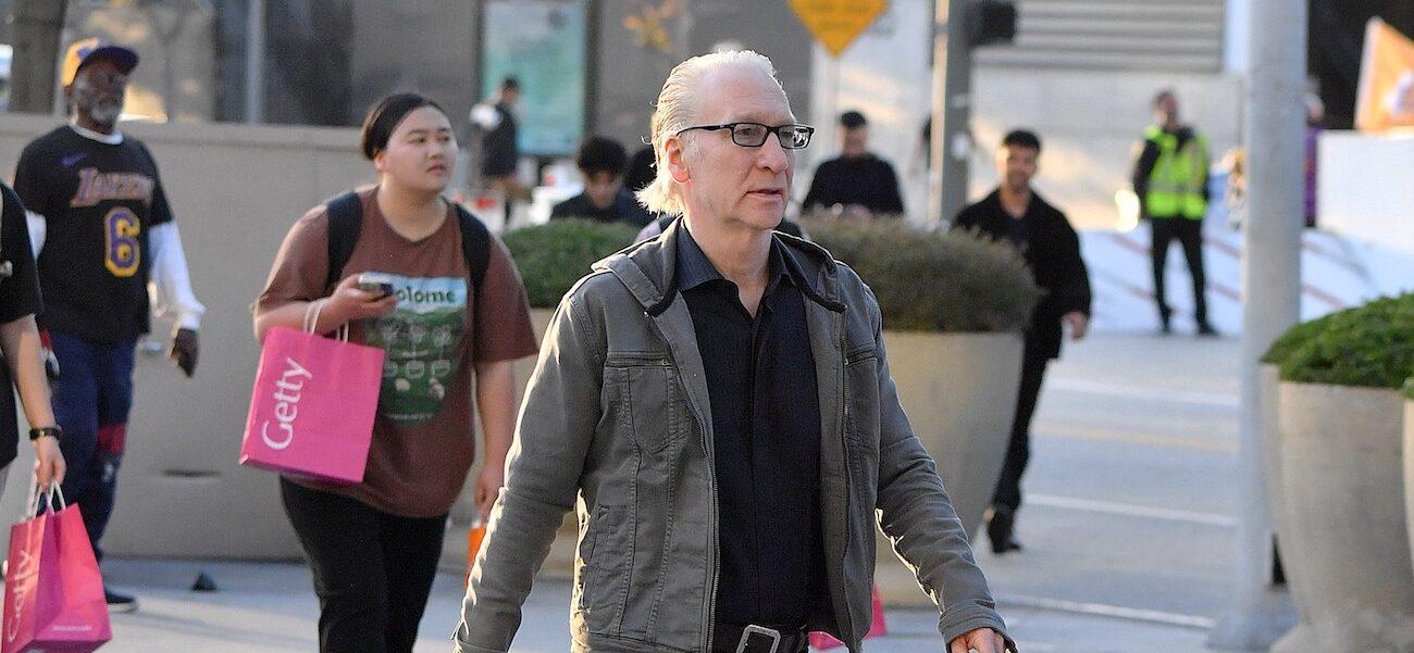Bill Maher Is Spotted Arriving At The Lakers Game At The Crypto.com Arena In Los Angeles, CA.