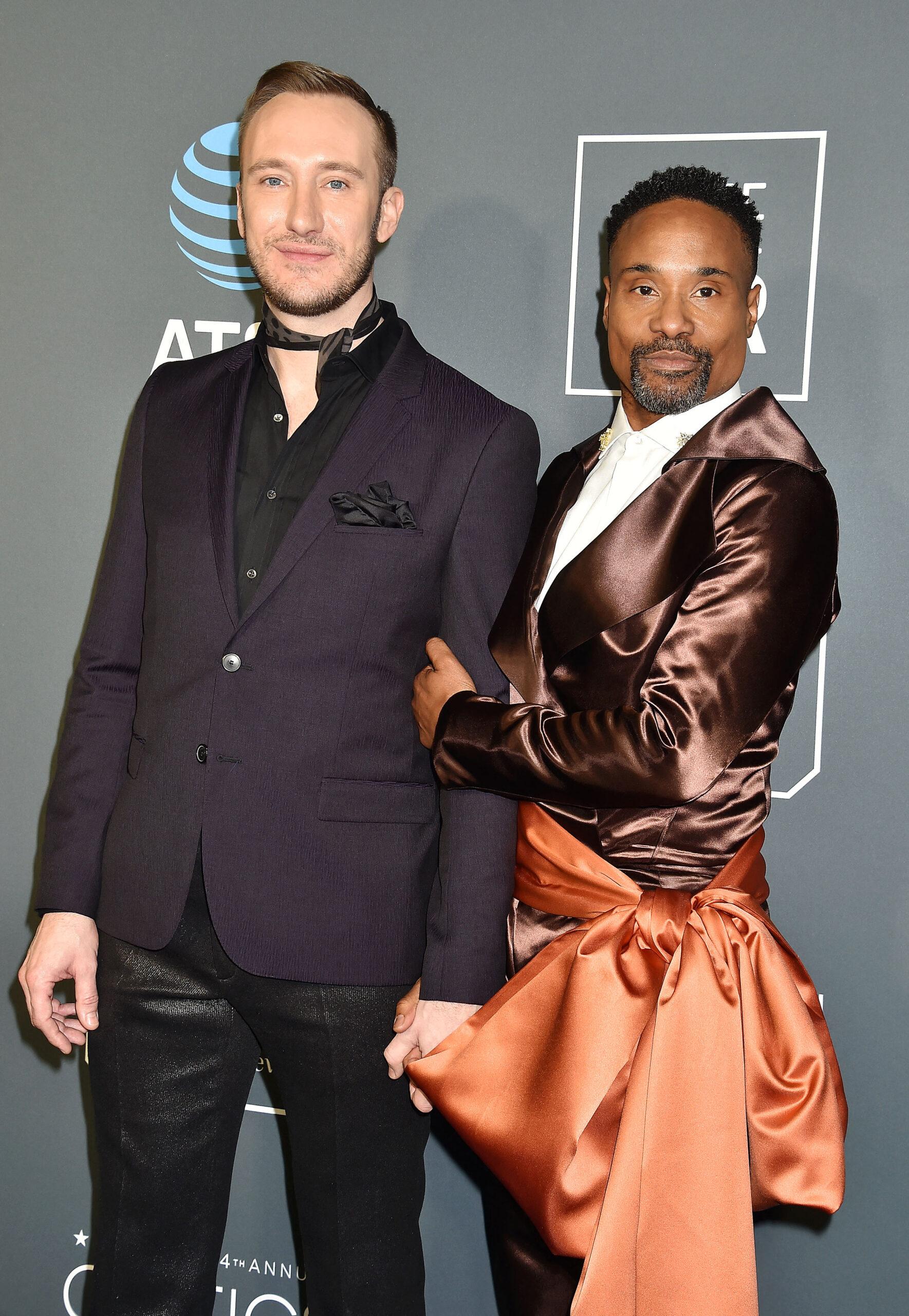 A photo showing Billy Porter and ex-husband Adam Smith at an awards show