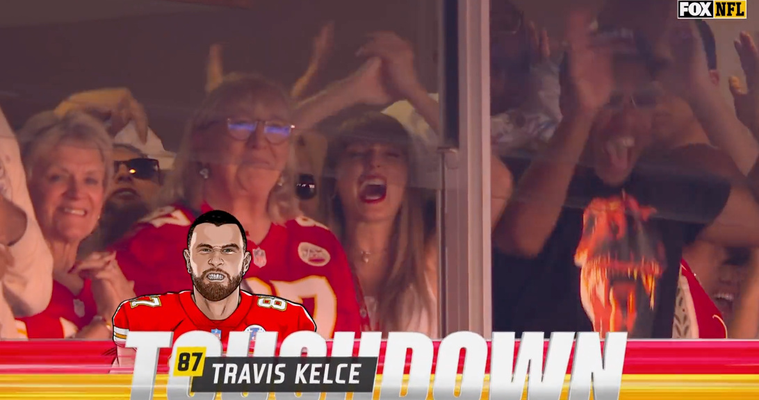 Video: Taylor Swift Is HYPED Following Travis Kelce Touchdown