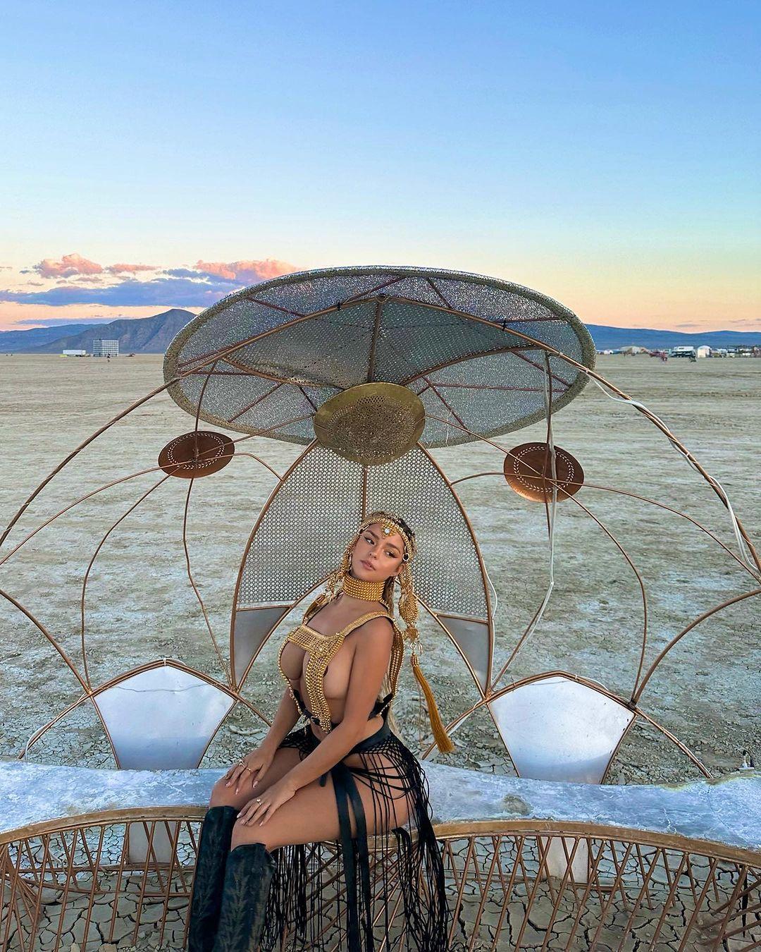 Demi Rose at Burning Man 2023.