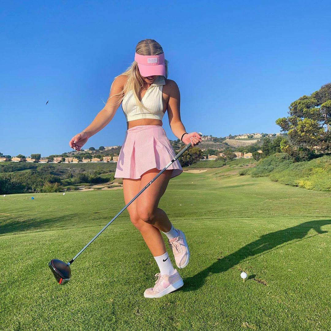 Golf Influencer Katie Sigmond 'Finds Peace' In White Lace Lingerie