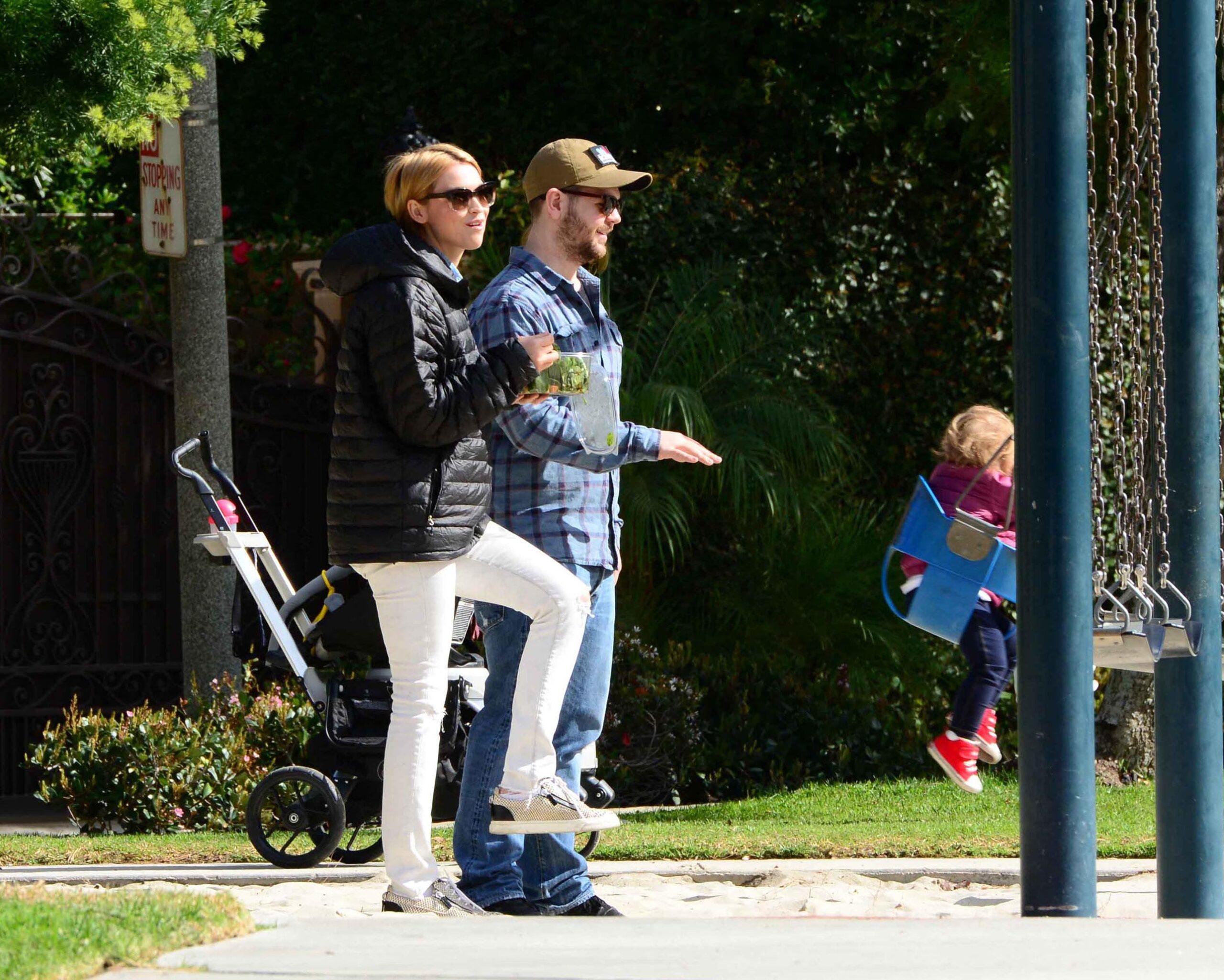 JACK OSBOURNE AND FAMILY AT THE PARK IN BEVERLY HILLS