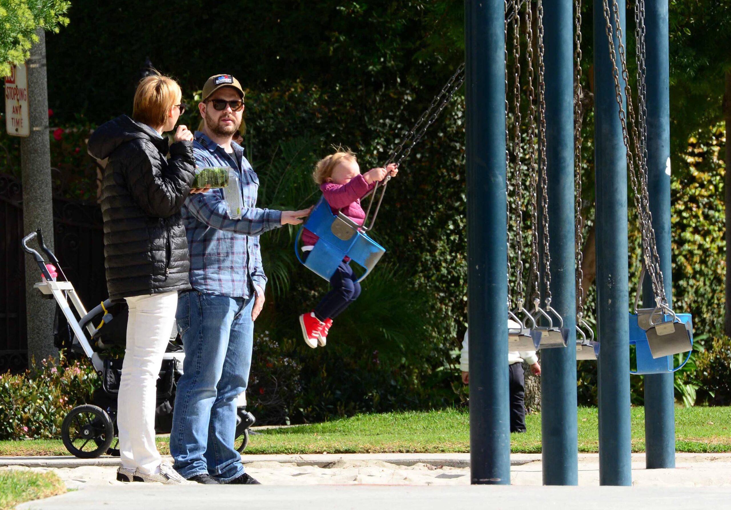 JACK OSBOURNE AND FAMILY AT THE PARK IN BEVERLY HILLS