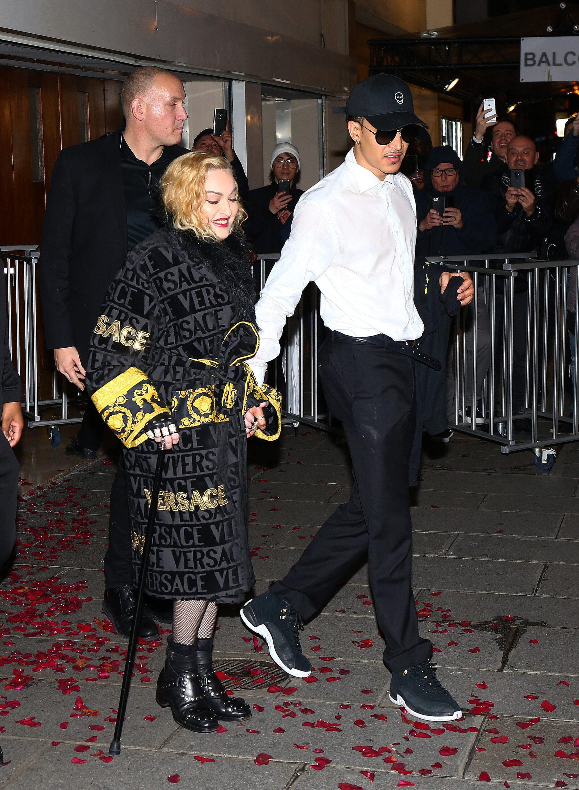 Madonna and boyfriend Ahlamalik Williams leave the Grand Rex in Paris.