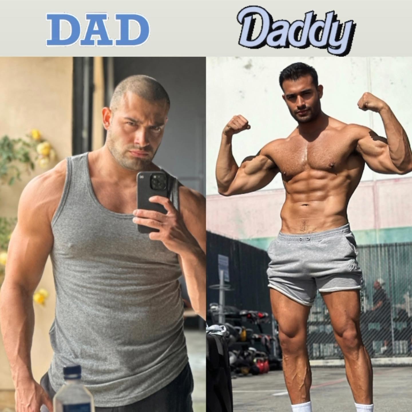 Shirtless Sam Asghari Says He Went From ‘Dad’ To ‘Daddy’