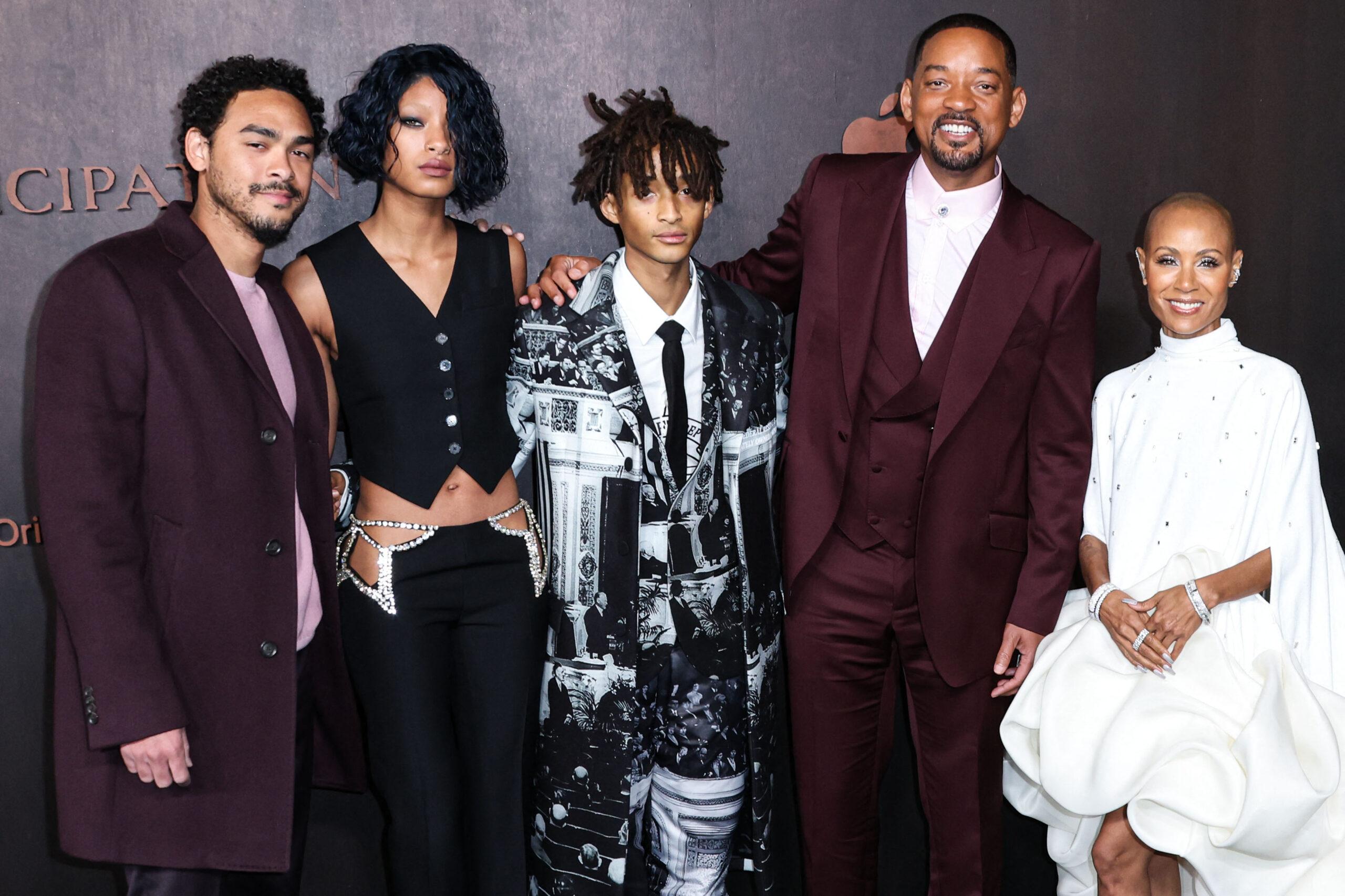 Jada Pinkett Smith with Will Smith and their kids attend the Los Angeles Premiere Of Apple Original Films' 'Emancipation'