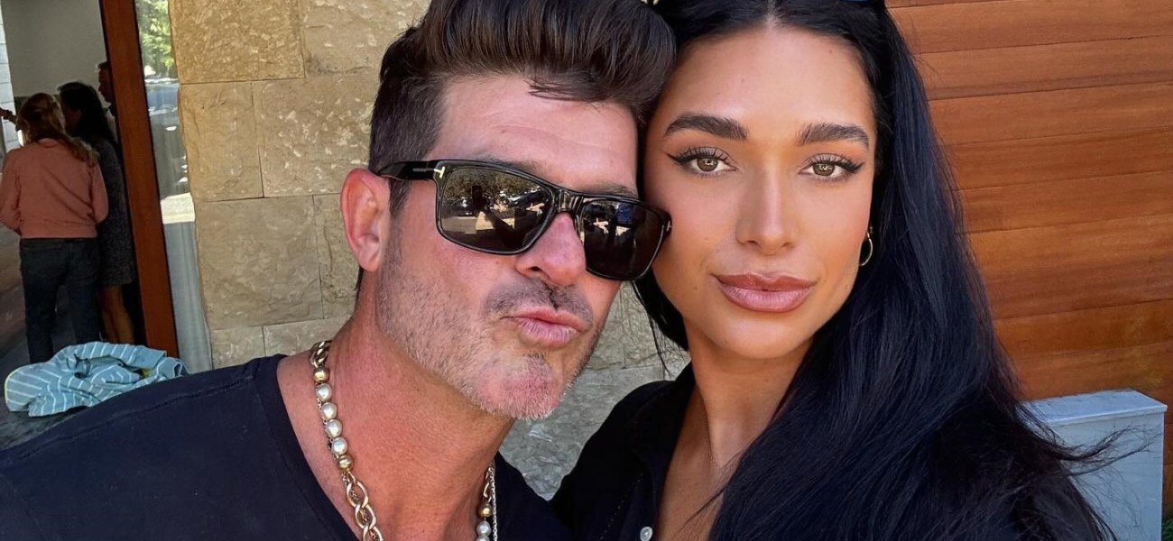 April Love Geary and Robin Thicke