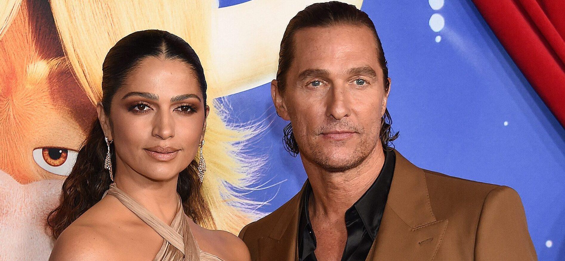 Camila Alves and Matthew McConaughey attend Illumination and Universal Pictures Presents The Premiere of Illuminations: Sing 2