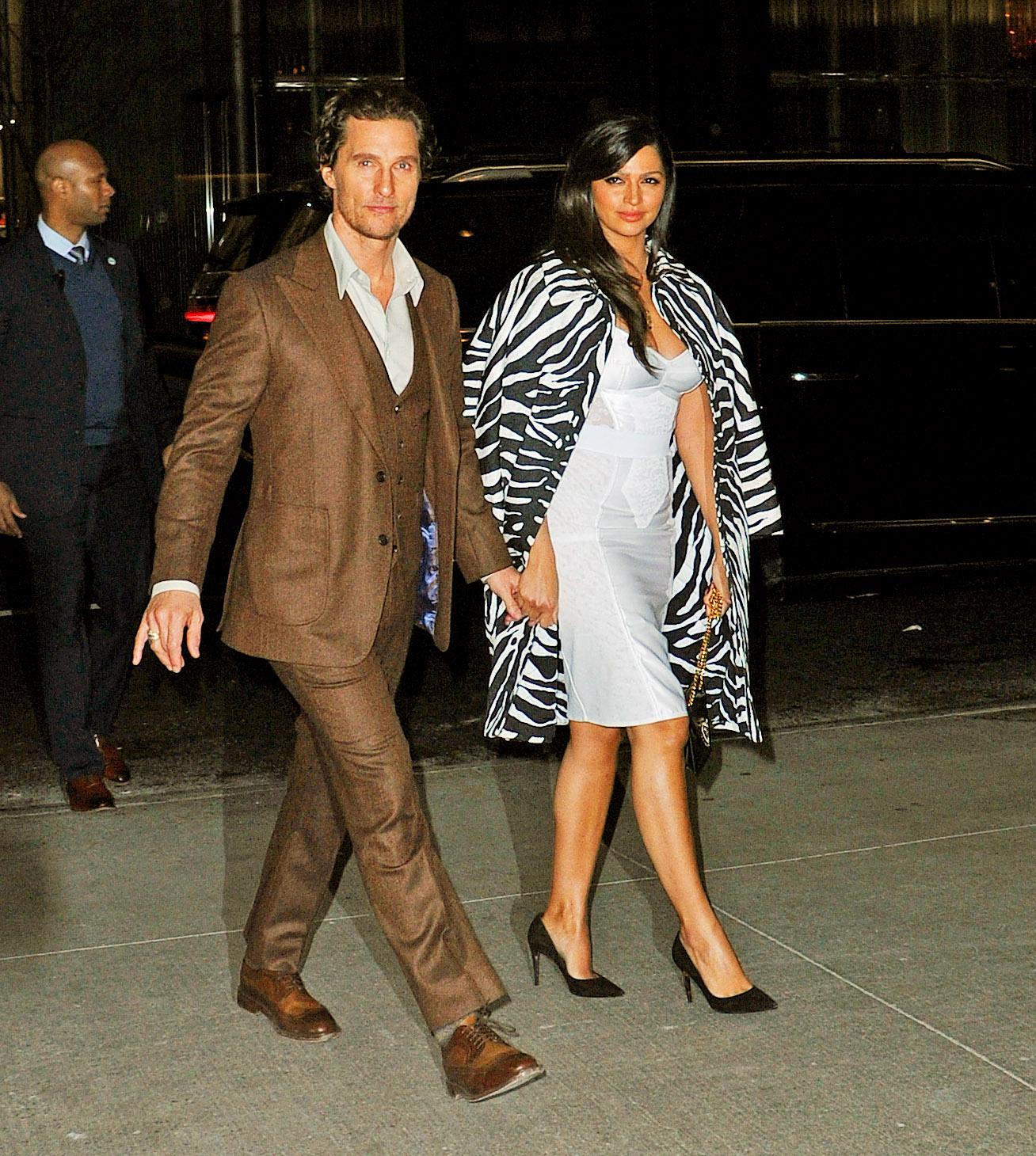 Matthew McConaughey and Camila Alves arrive to the MoMA for "Serenity" premiere