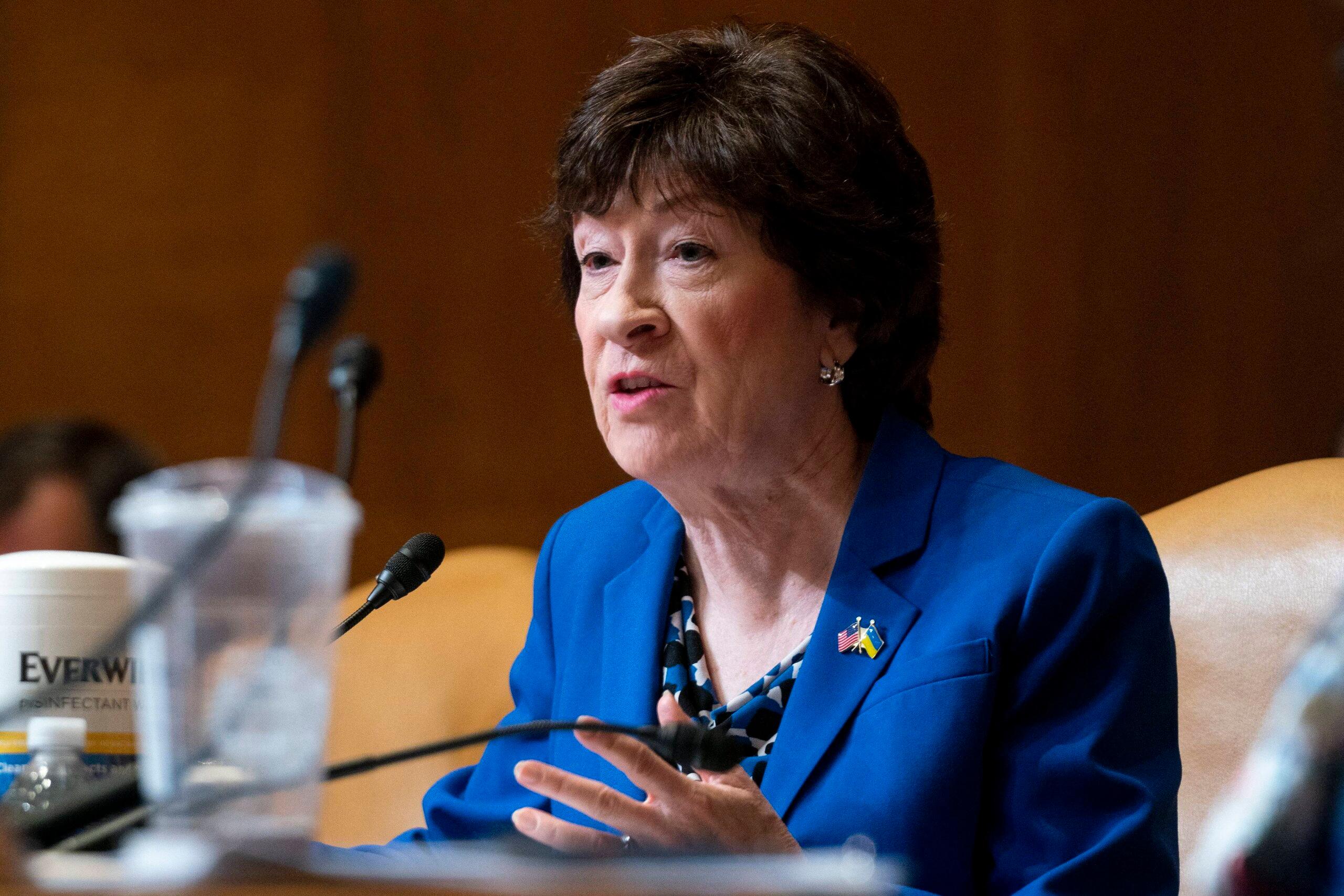 Susan Collins with the US Senate Committee on Appropriations hearing A Review of the Presidents FY 2023 Funding Request and Budget Justification for the US Department of Justice