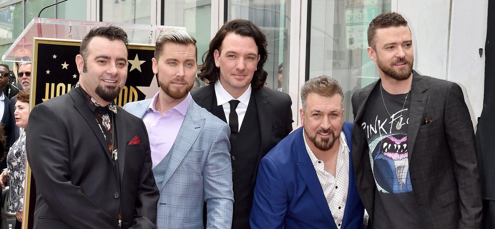 NSYNC honored with star on the Hollywood Walk of Fame. Hollywood, California. Pictured: Ellen DeGeneres. EVENT April 30, 2018. 30 Apr 2018 Pictured: NSYNC,Lance Bass,JC Chasez,Joey Fatone,Chris Kirkpatrick,Justin Timberlake. Photo credit: AXELLE/BAUER-GRIFFIN/MEGA TheMegaAgency.com +1 888 505 6342 (Mega Agency TagID: MEGA211762_004.jpg) [Photo via Mega Agency]