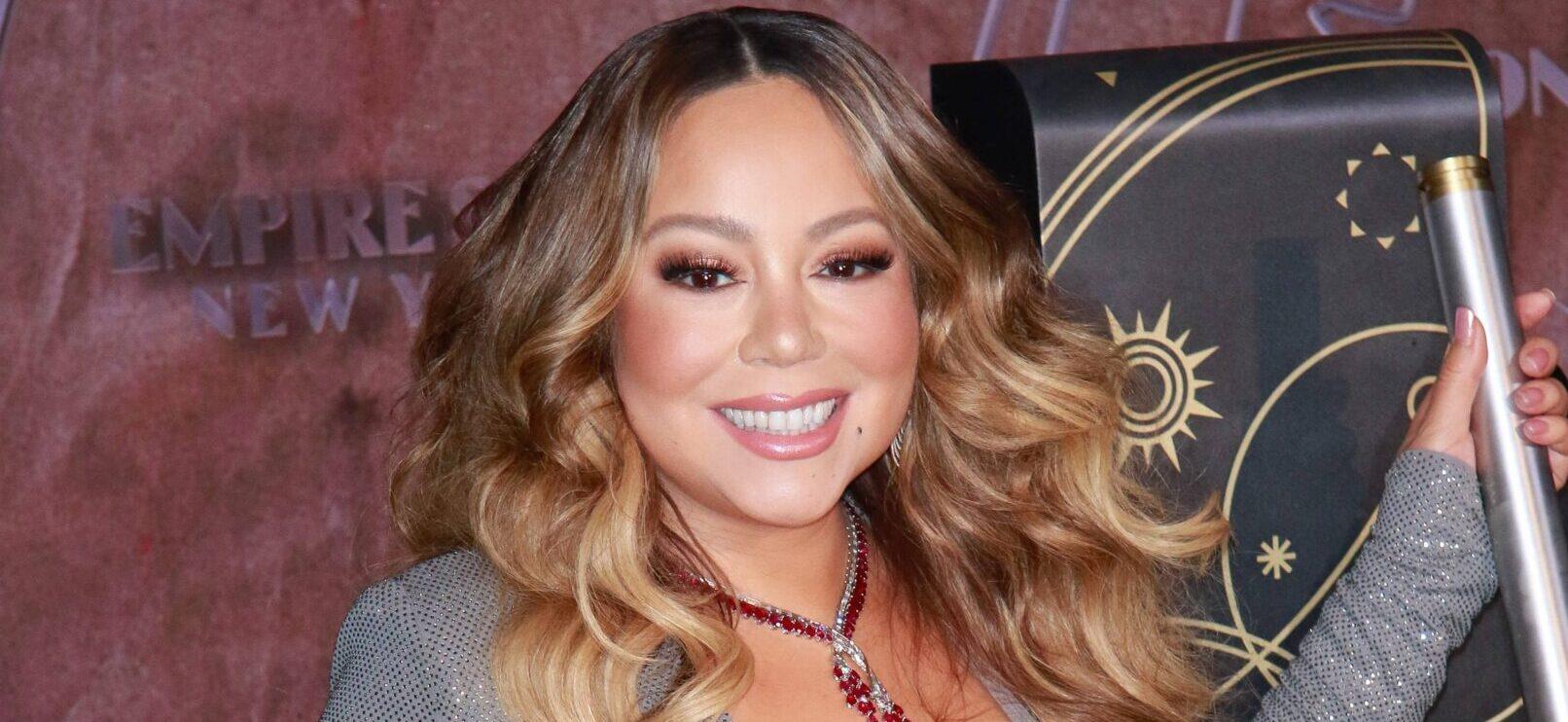 Mariah Carey participates in the ceremonial lighting of the Empire State Building in NYC