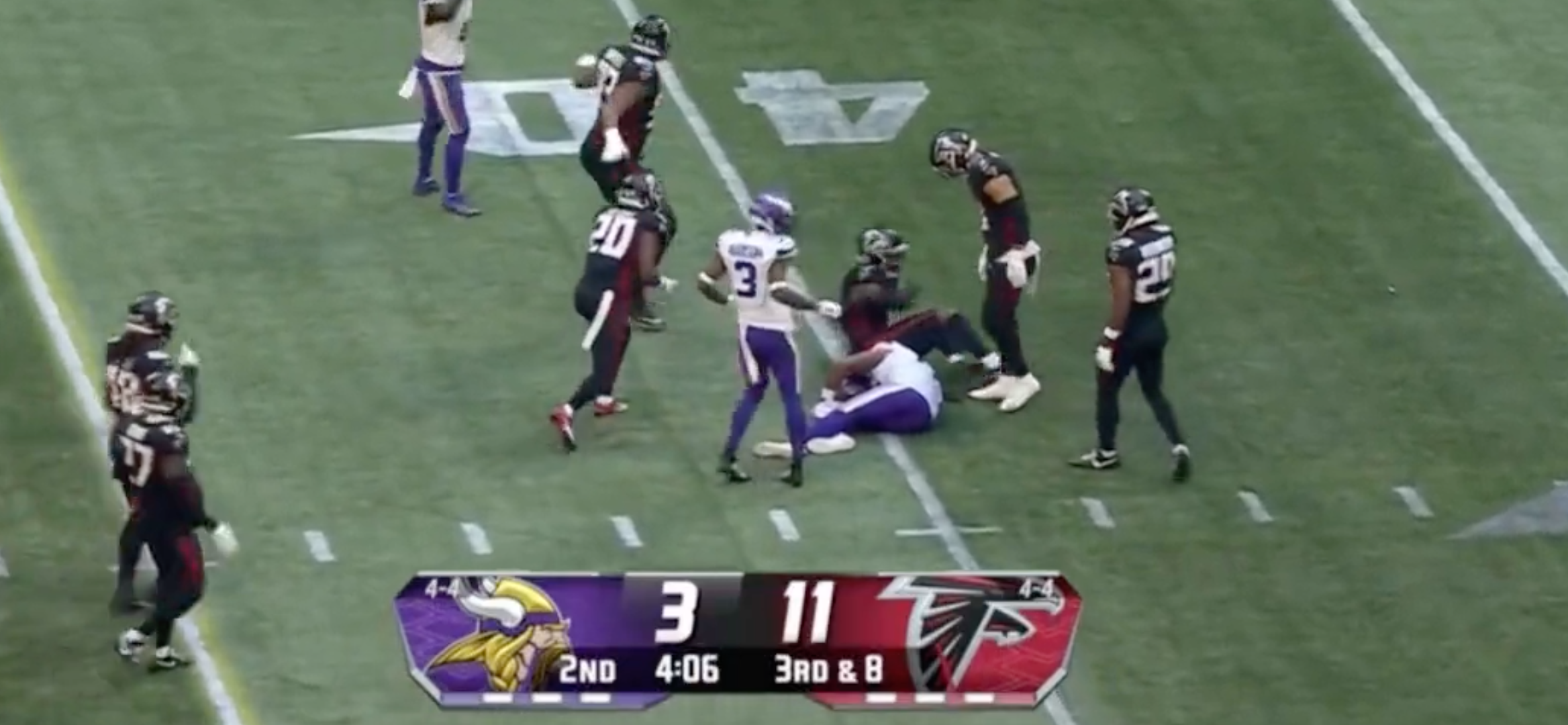 Vikings' K.J. Osbourn Takes HARD Hit, Down On Field For Several Minutes