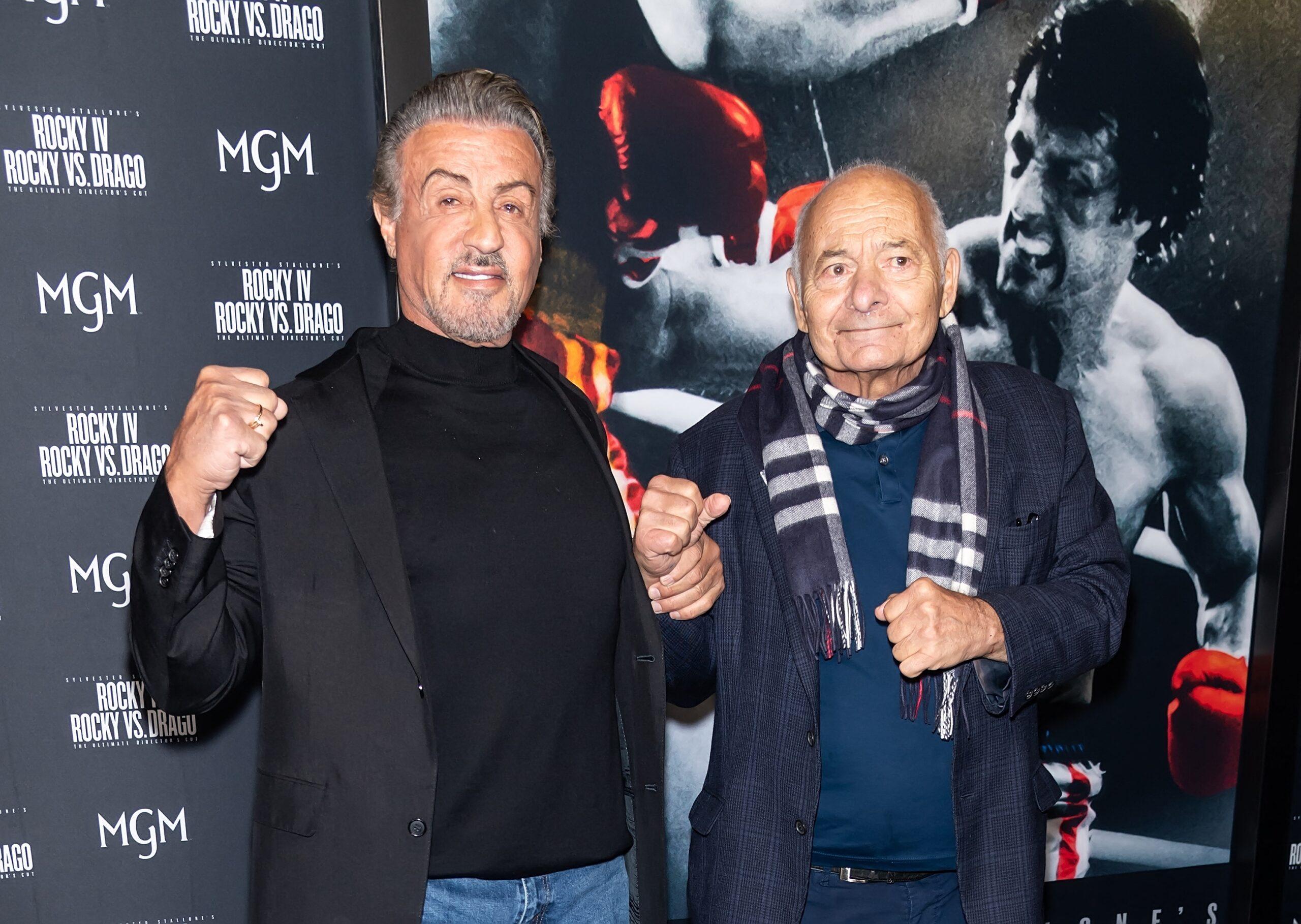 Sylvester Stallone and Burt Young at Philadelphia Film Center in Philadelphia, Pennsylvania