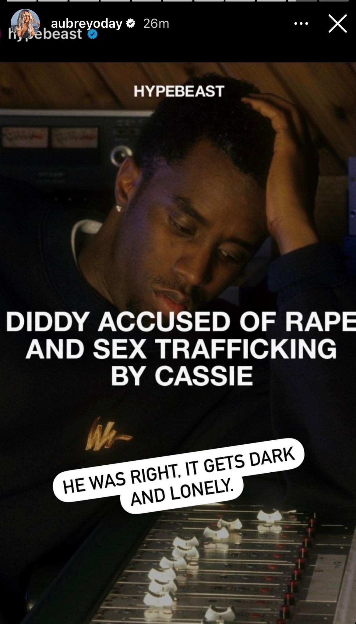 Aubrey O'Day reacts to Cassie's Sexual Assault Allegations against Diddy